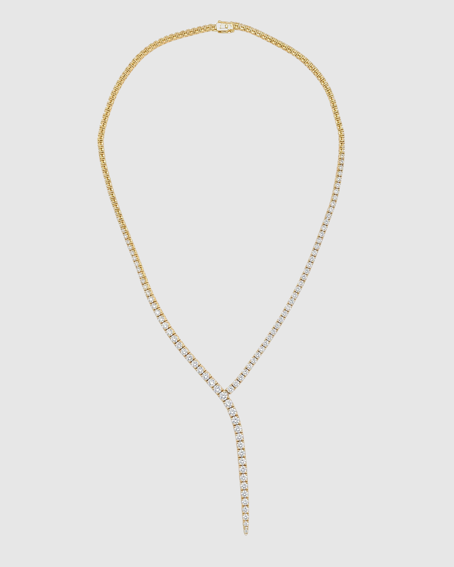 Izoa Josephine Tennis Drop Necklace Gold