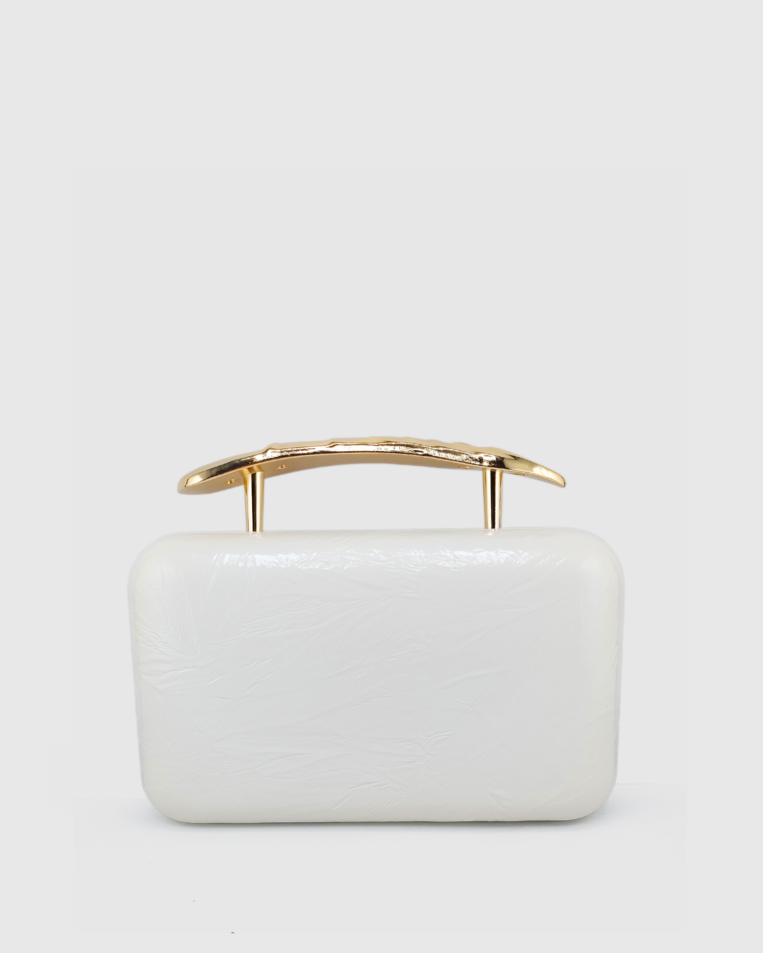 Izoa Simone Clutch White Leather