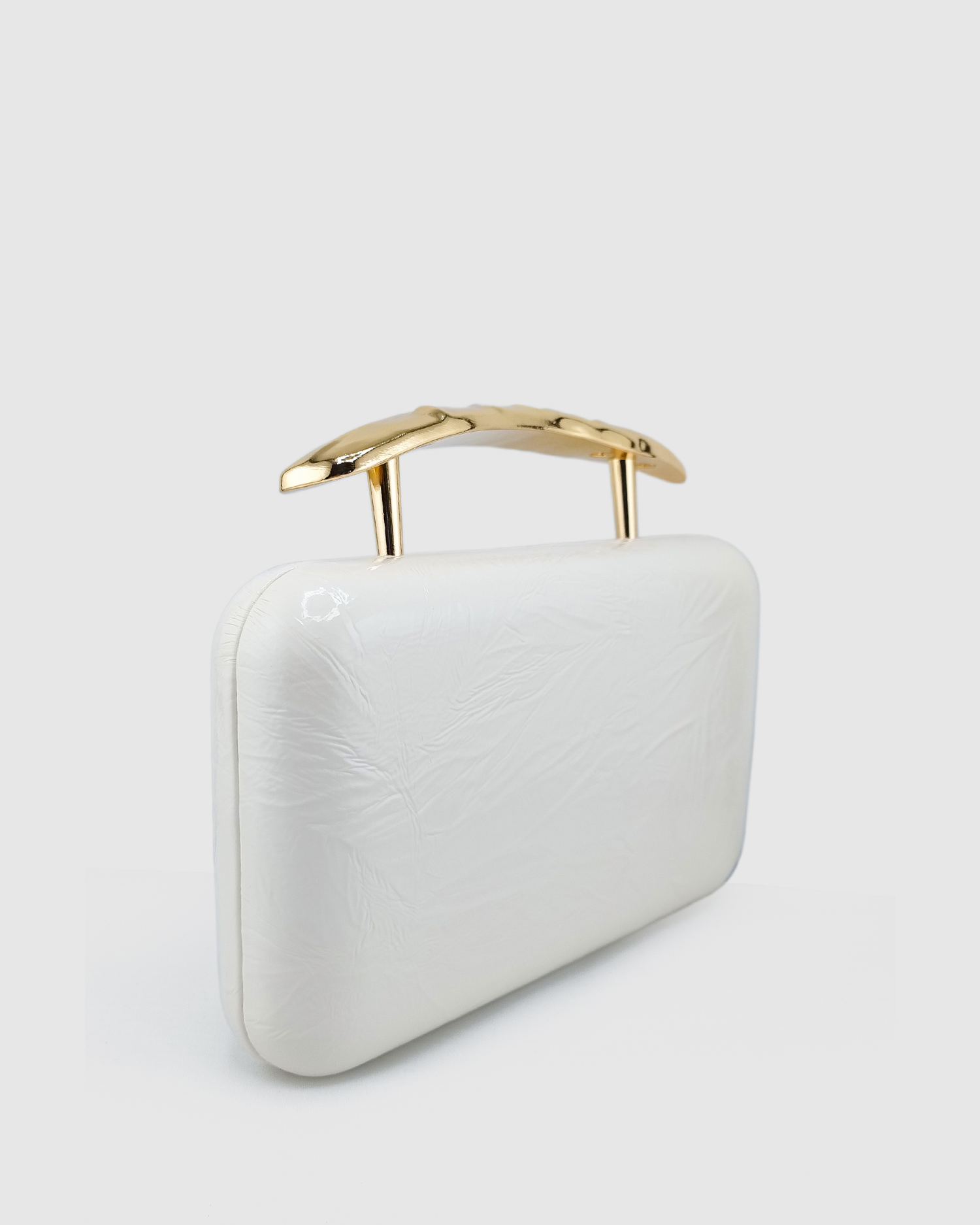 Izoa Simone Clutch White Leather