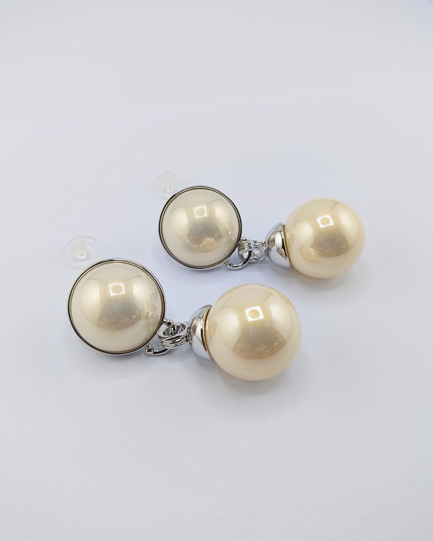 Izoa Josette Drop Earrings Pearl
