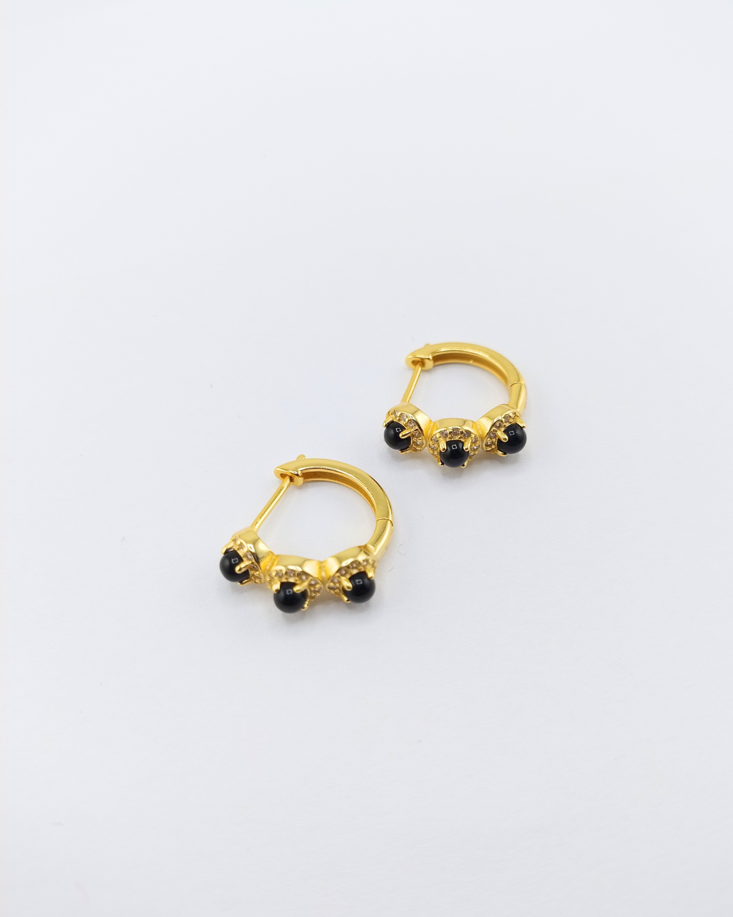 Izoa Leni Crystal Huggie Earrings