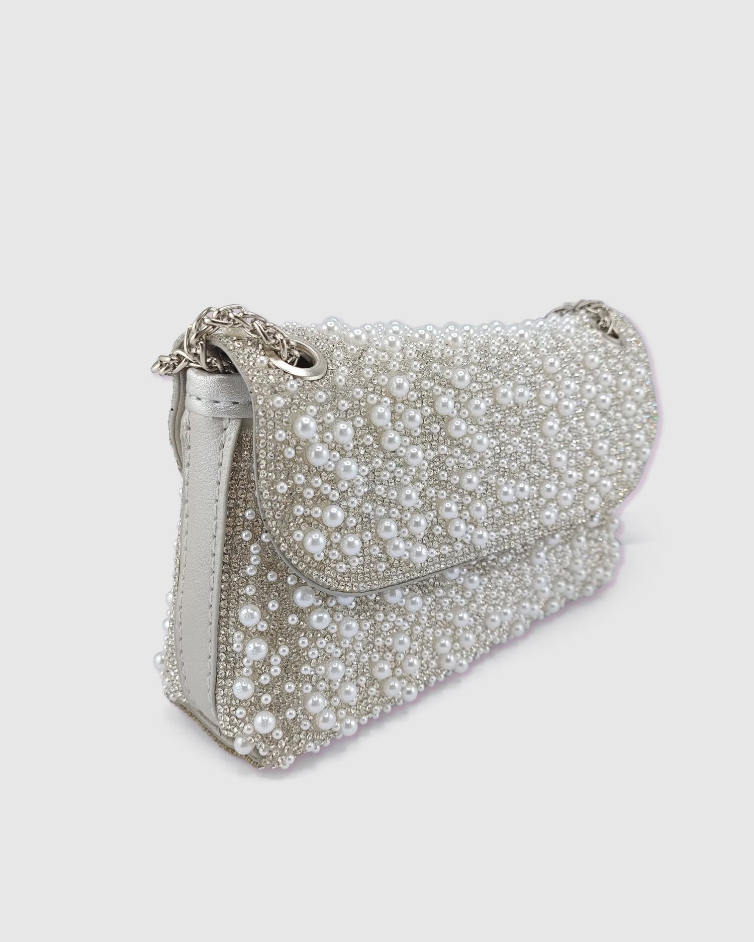 Izoa Eska Clutch Pearl Crystal