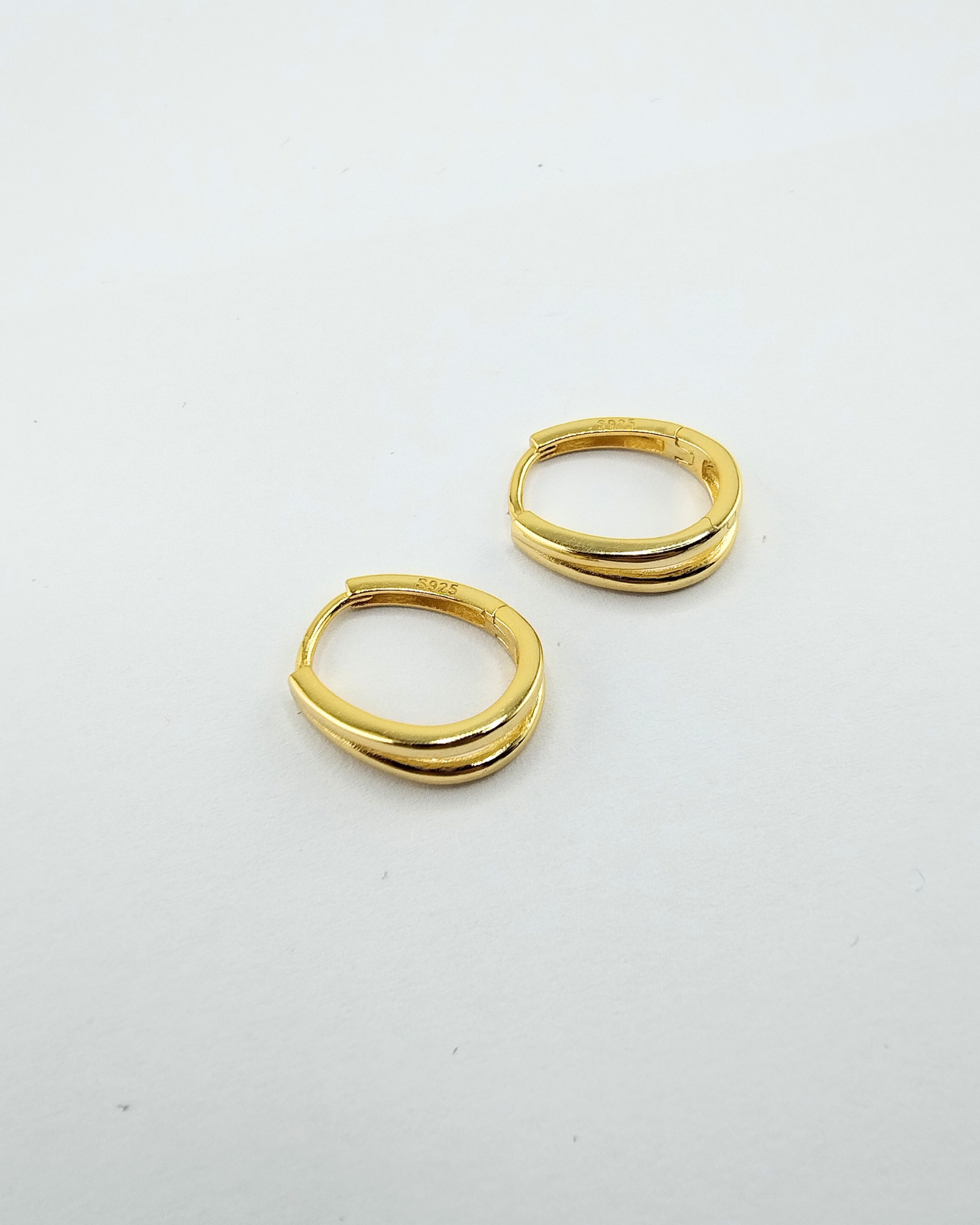 Izoa Elle Double Loop Huggie Earrings