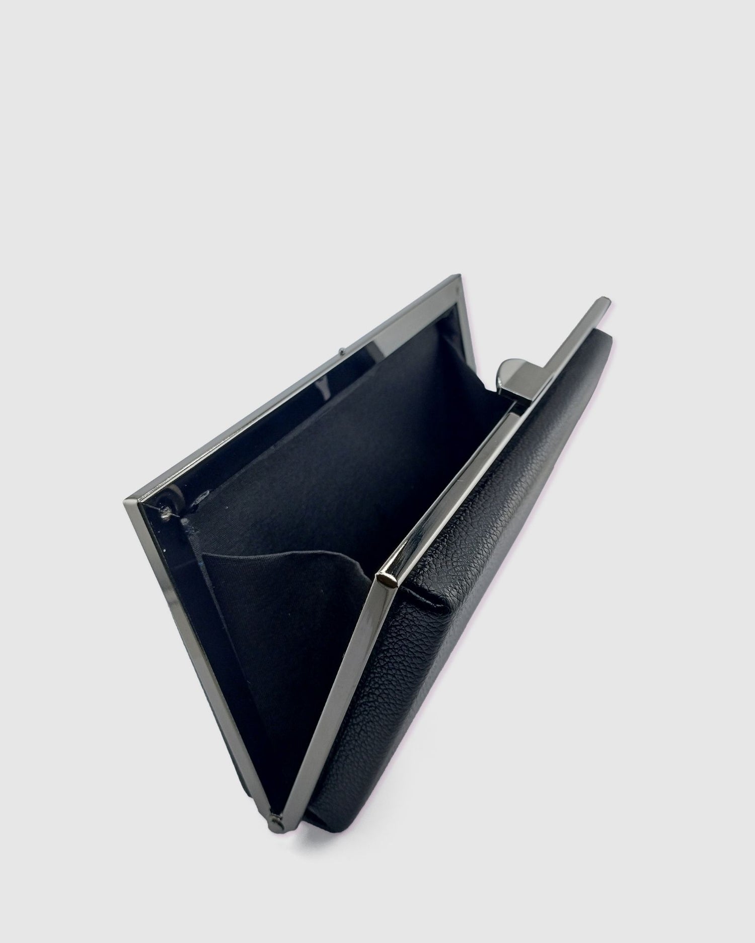 Izoa Josephine Clutch Black Gunmetal