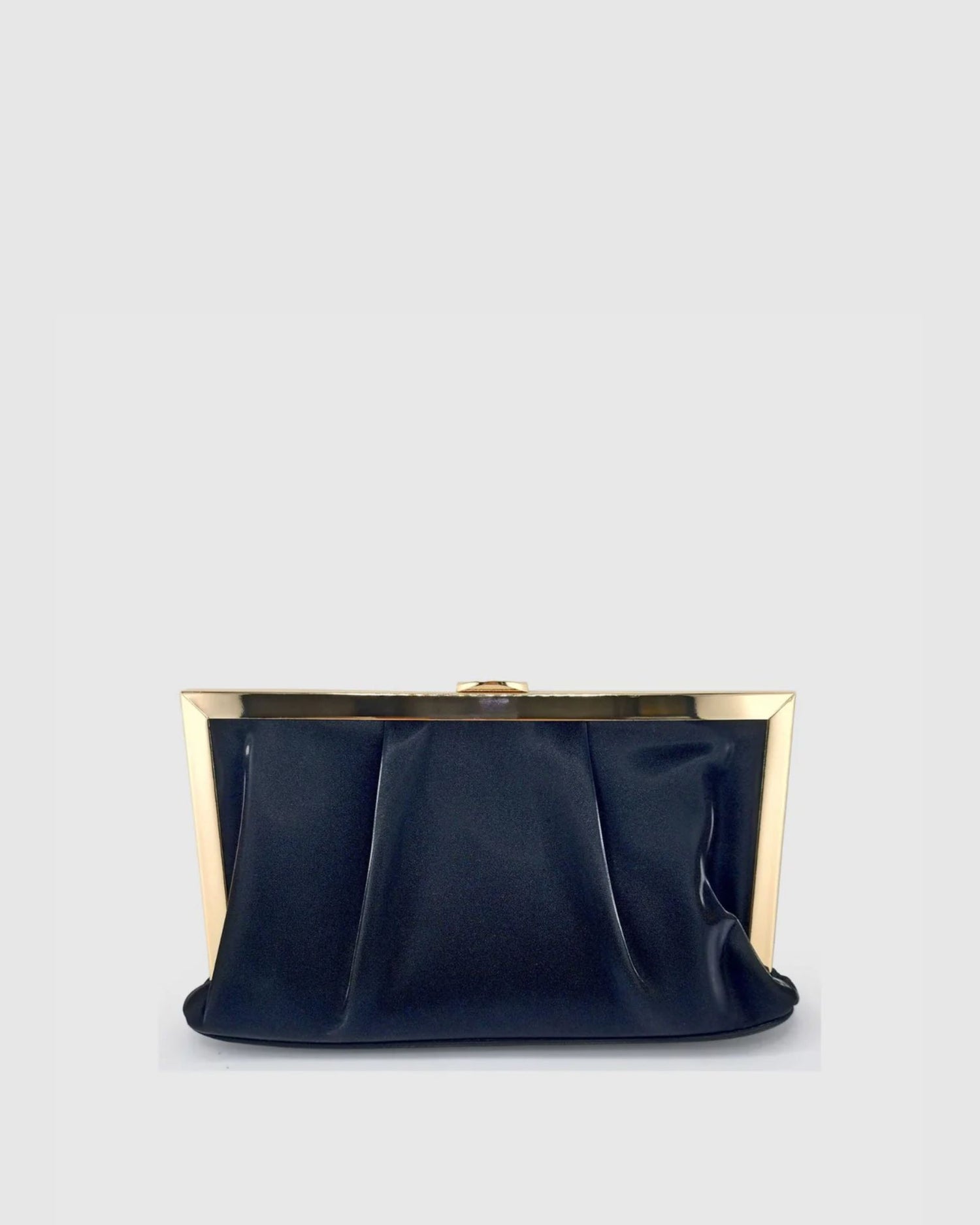 Izoa Gia Pleated Clutch Black