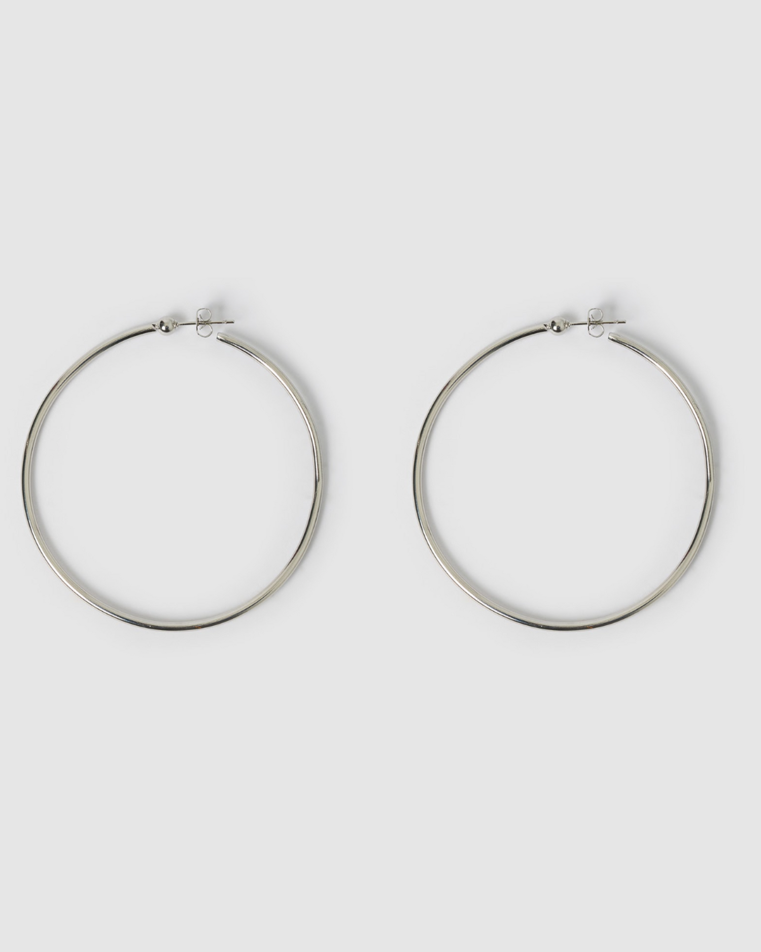 Izoa Alessia Hoop Earrings Silver