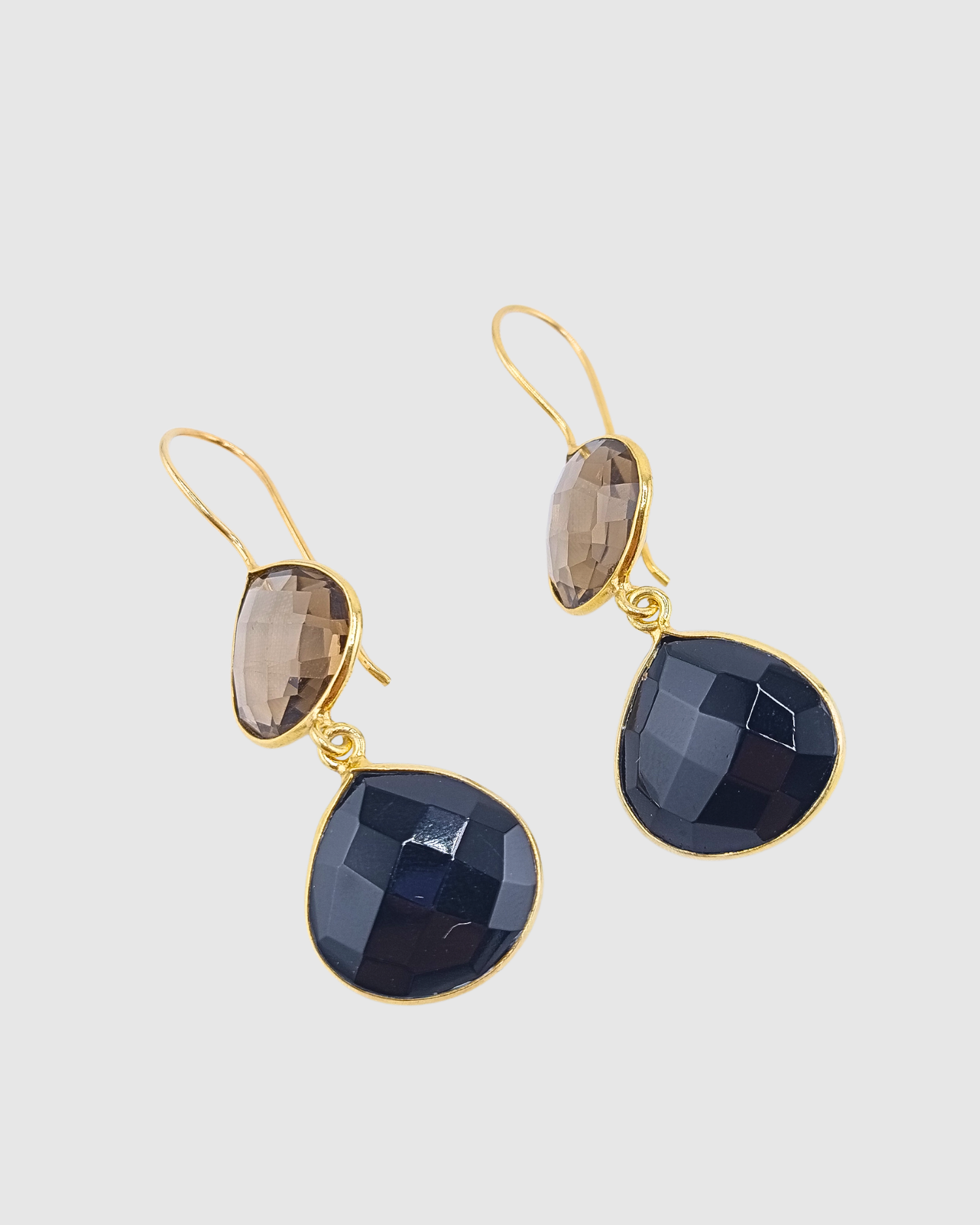 Izoa Arabella Hook Earrings Smokey