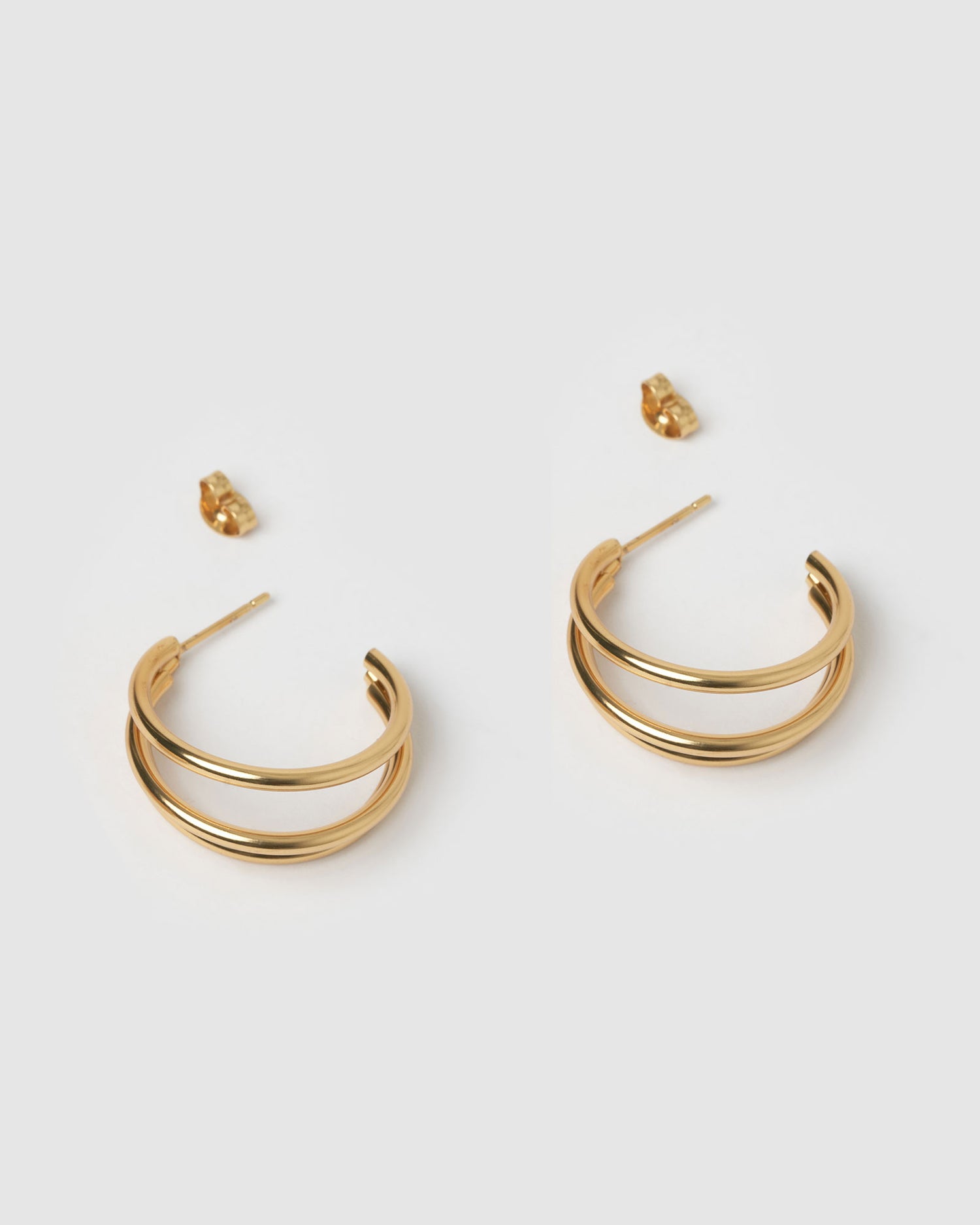 Izoa Lydia Hoop Earrings Gold