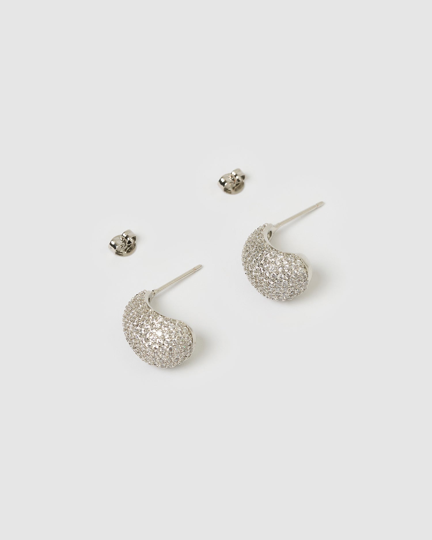 Izoa Elara Stud Earrings Silver