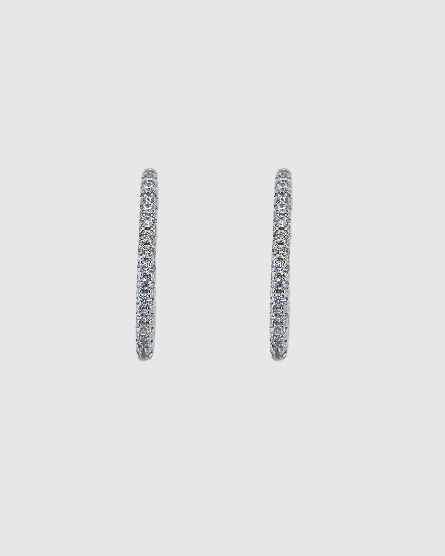 Izoa Belle Hoop Earrings Silver