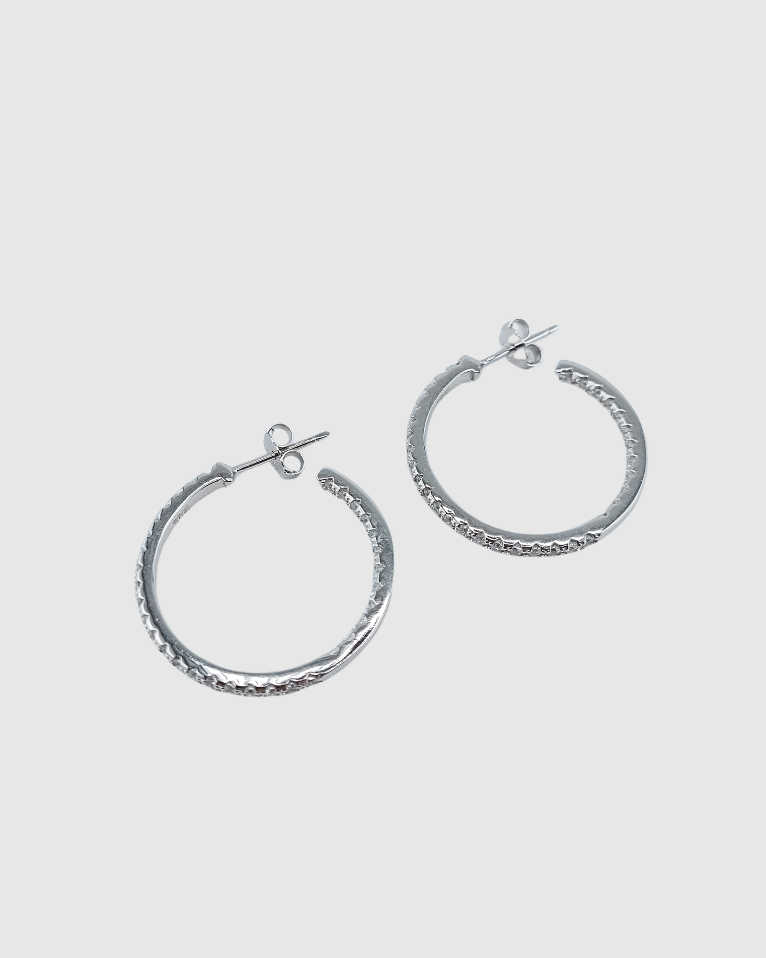 Izoa Belle Hoop Earrings Silver