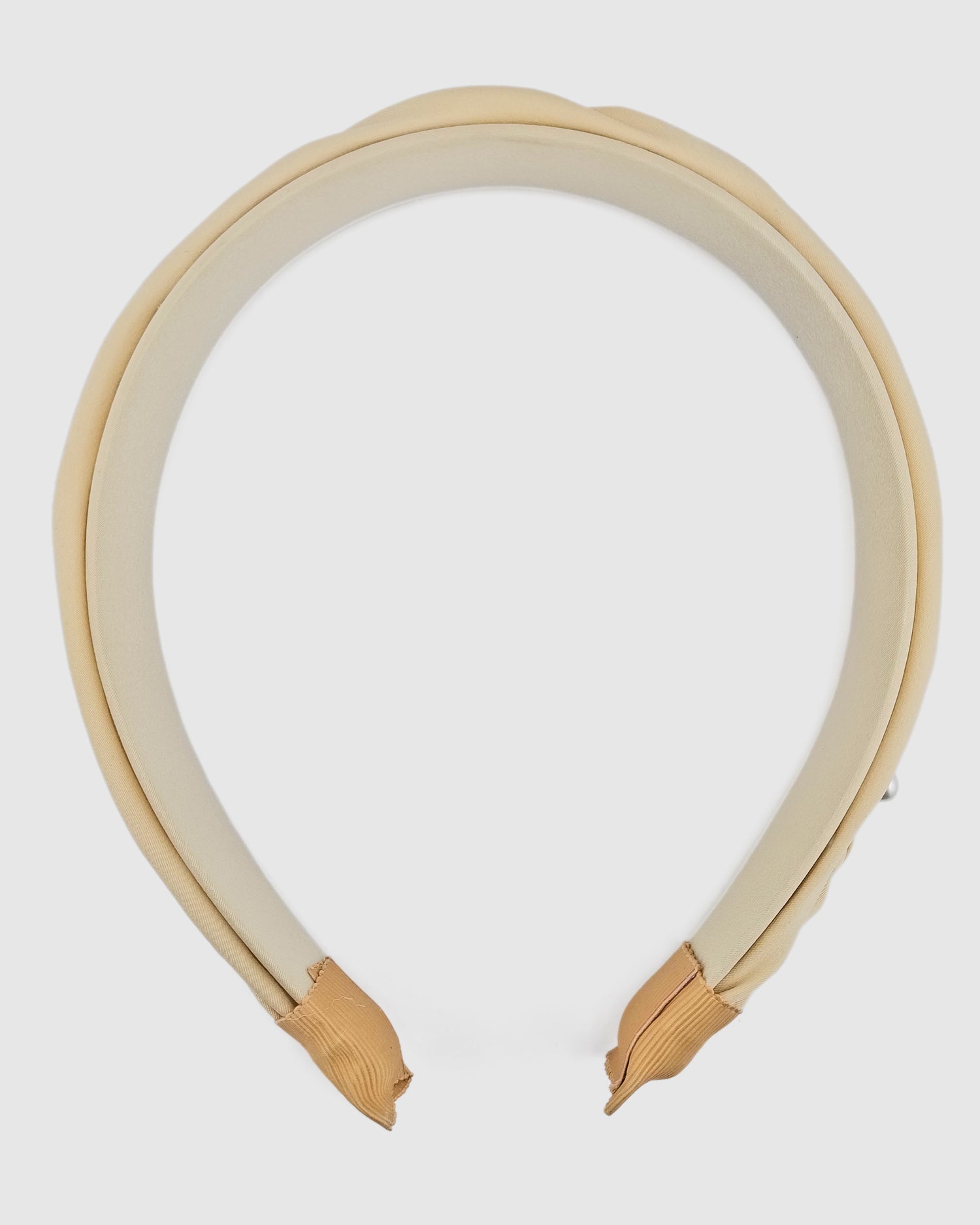 Izoa Braided Pearl Headband Nude