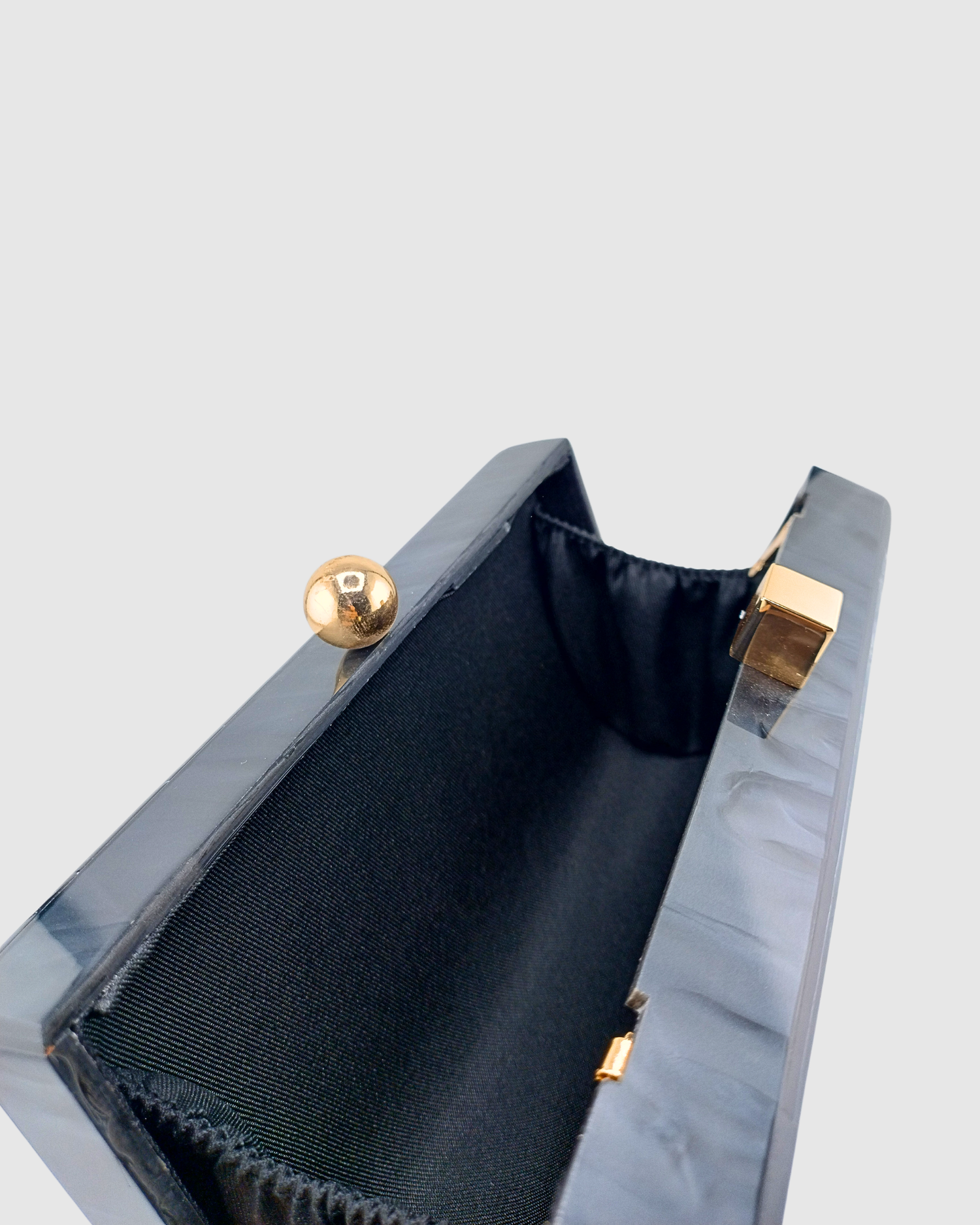 Izoa Brooke Marble Clutch Navy