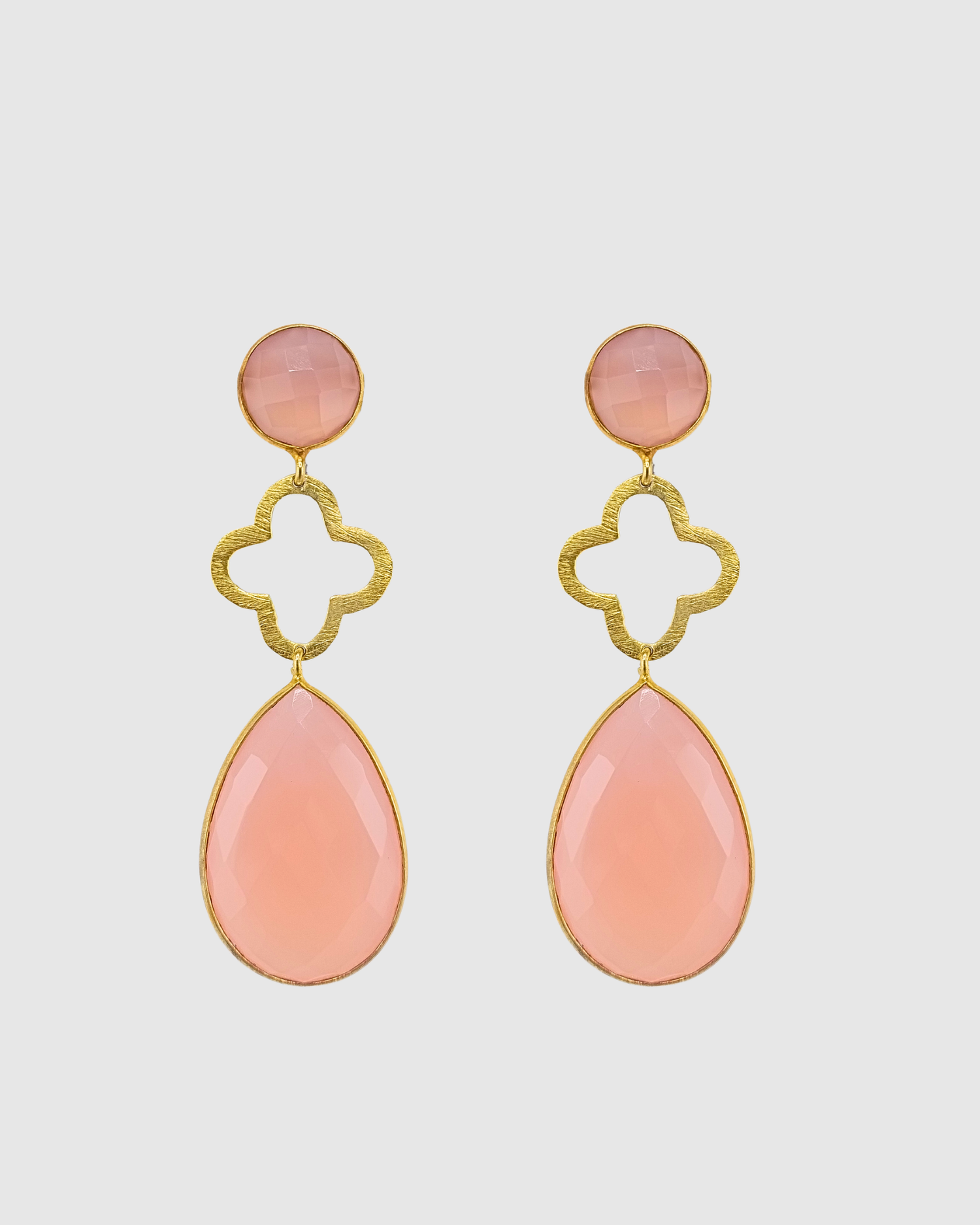 Izoa Clove Earrings Rose Quartz
