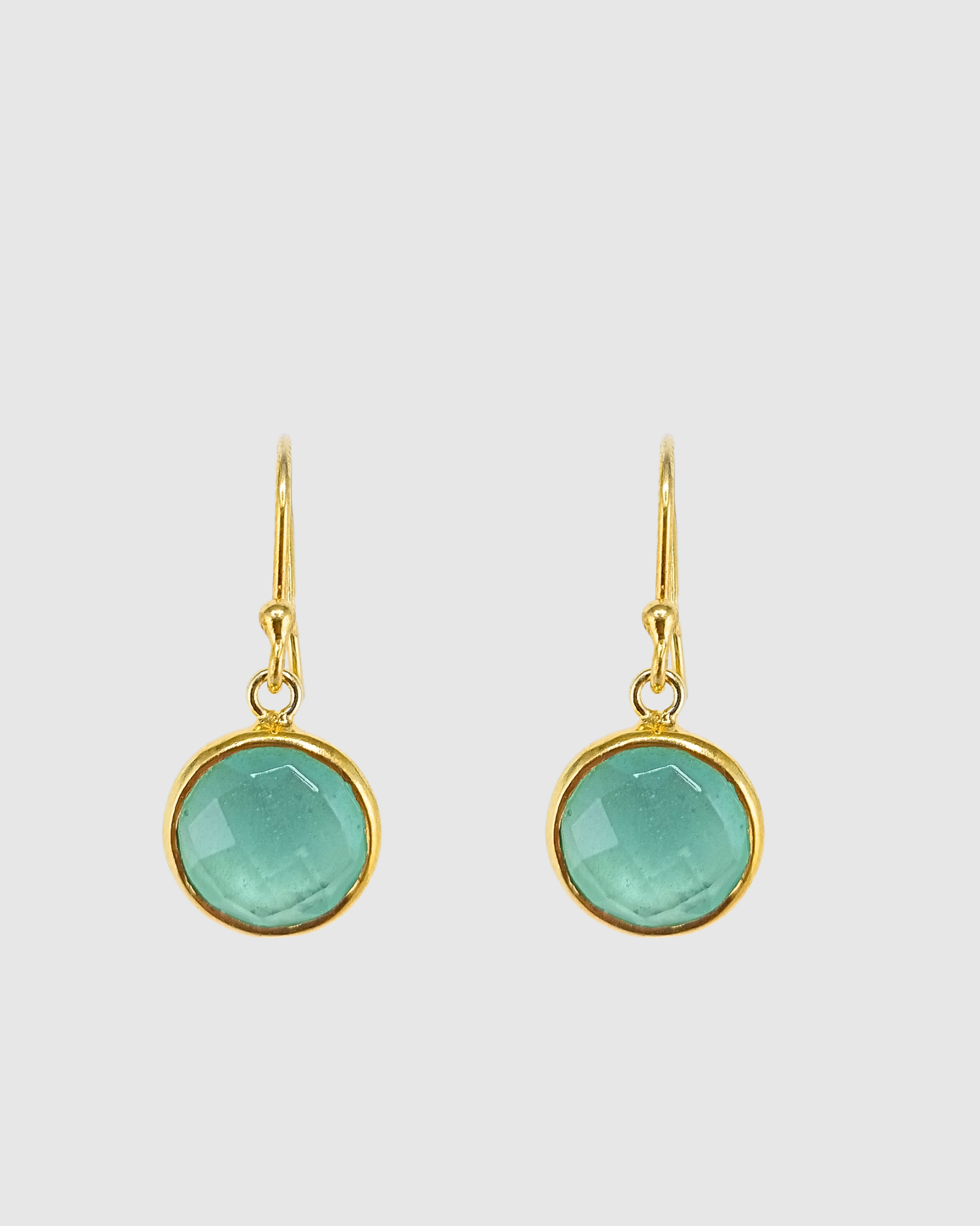 Izoa Dewdrop Hook Earrings Green
