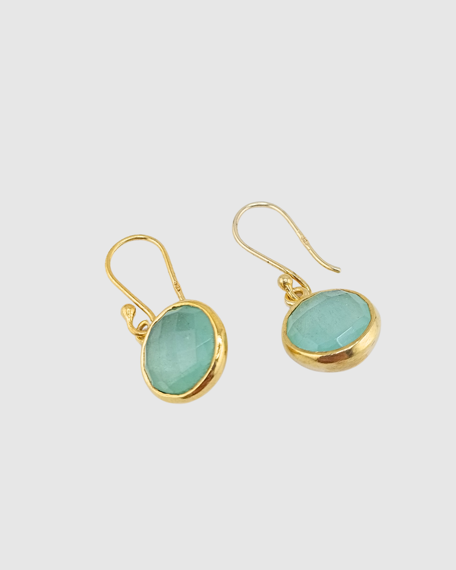 Izoa Dewdrop Hook Earrings Green