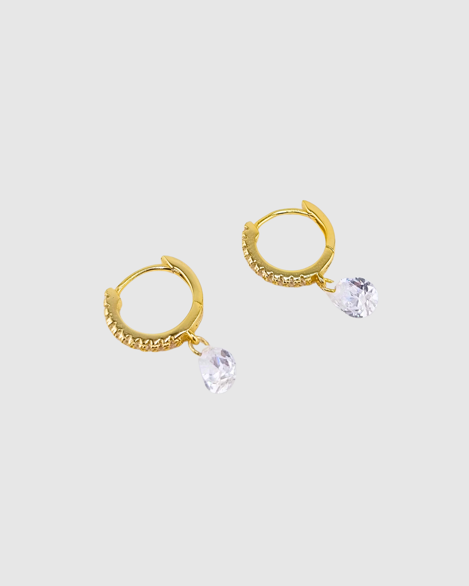 Izoa Emily Huggie Gold Clear