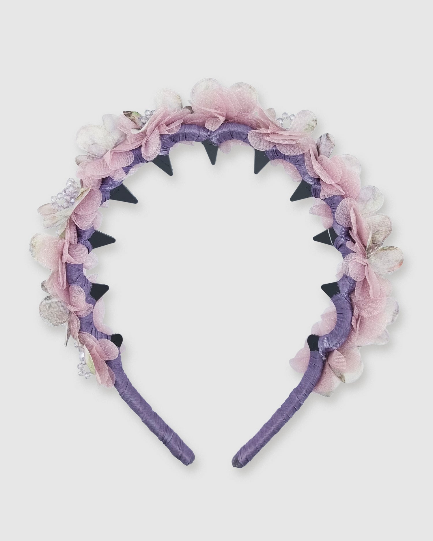 Izoa Suki Floral Headband Purple/Pink
