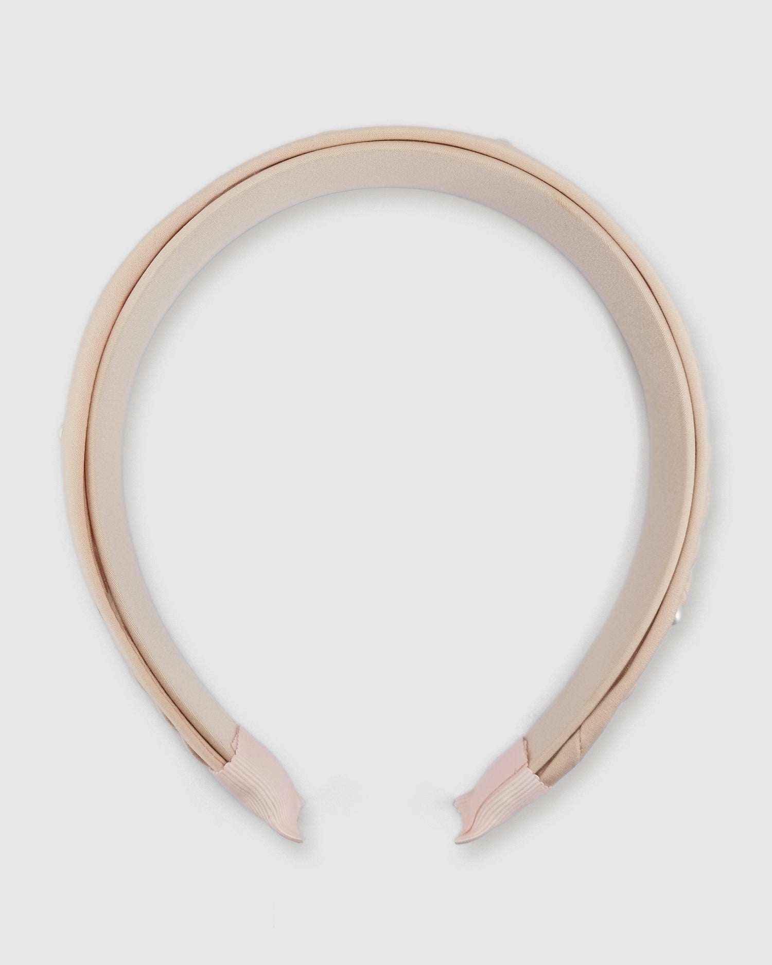 Izoa Braided Pearl Headband Pink