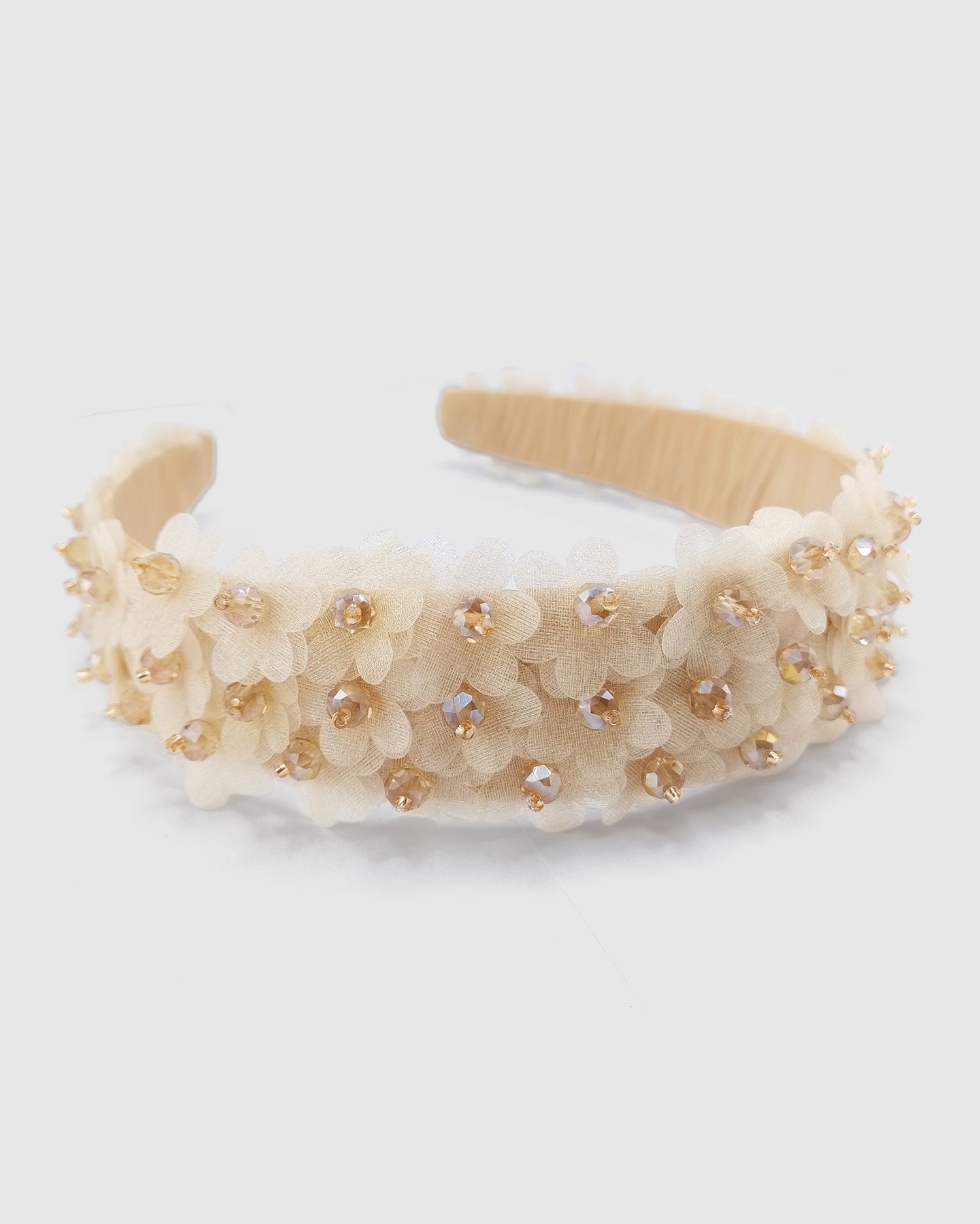 Izoa Rosalie Floral Headband Peach