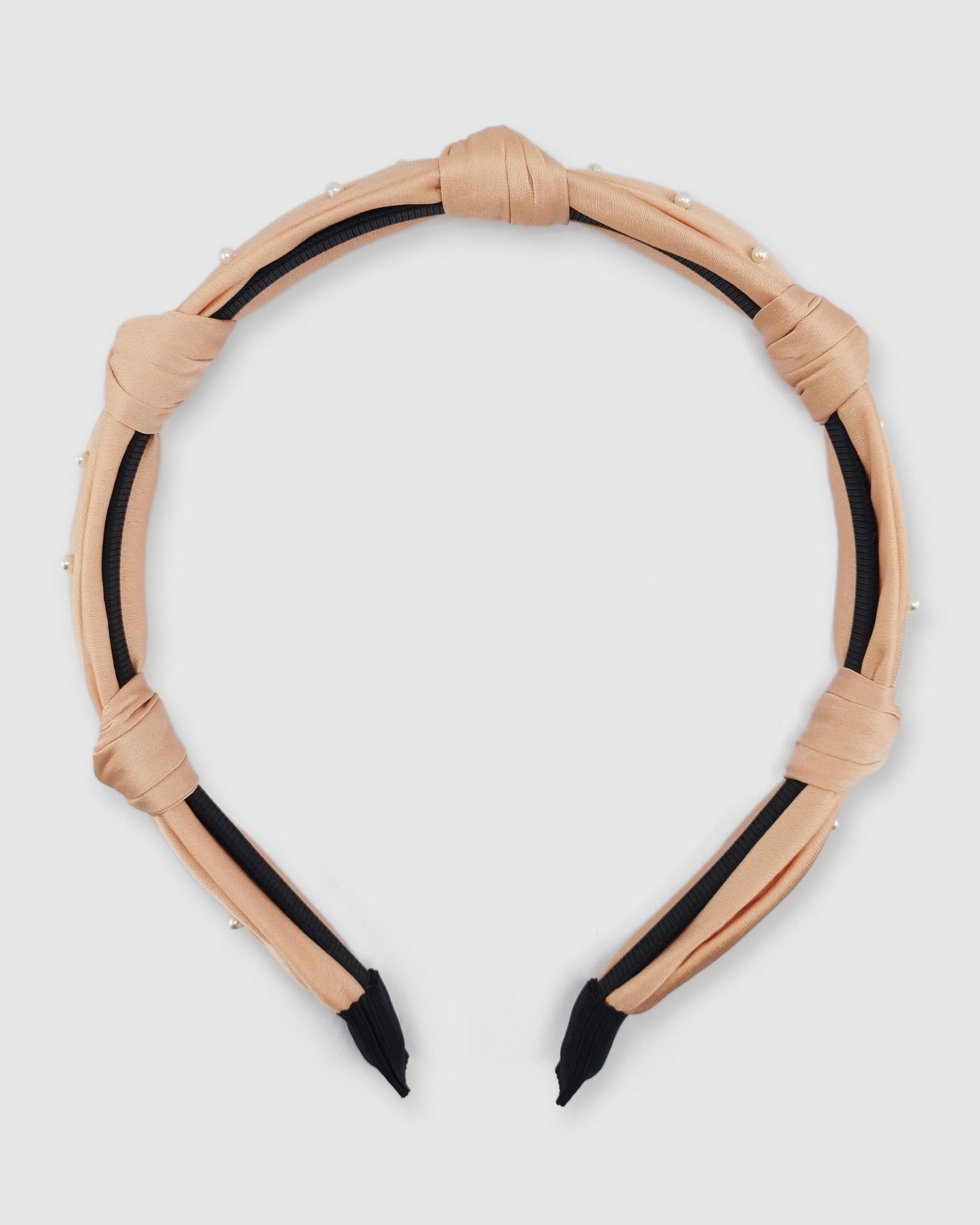 Izoa Zoey Pearl Headband Peach