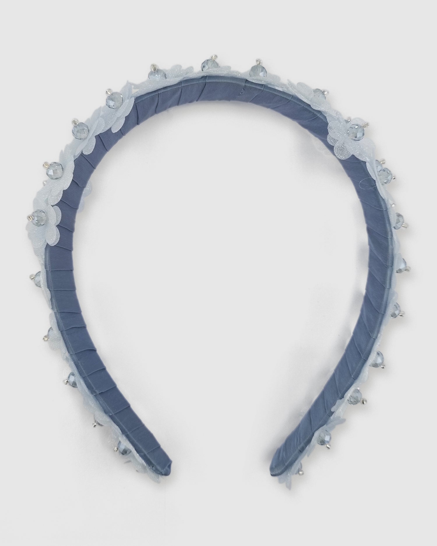 Izoa Rosalie Floral Headband Blue