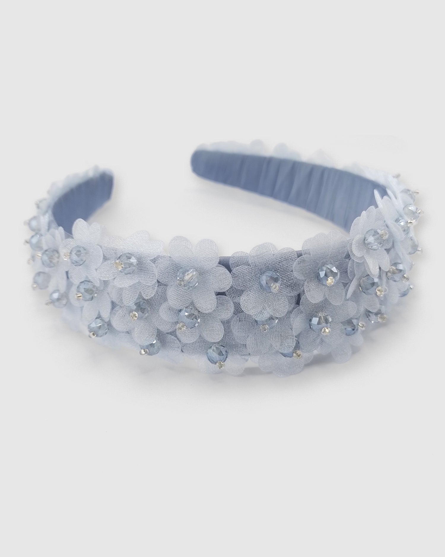 Izoa Rosalie Floral Headband Blue