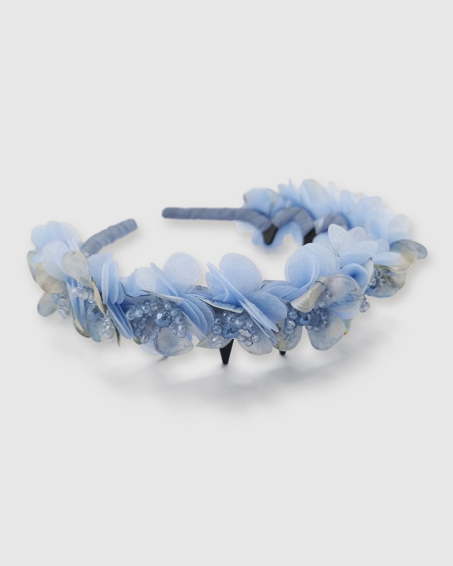 Izoa Suki Floral Headband Blue