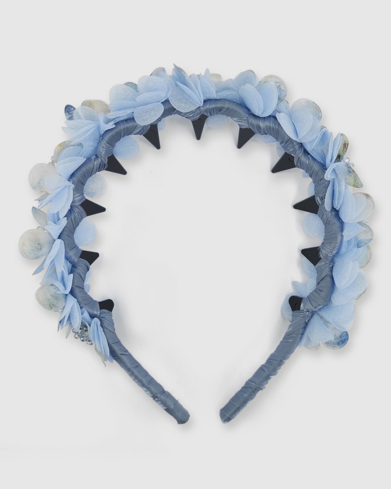 Izoa Suki Floral Headband Blue