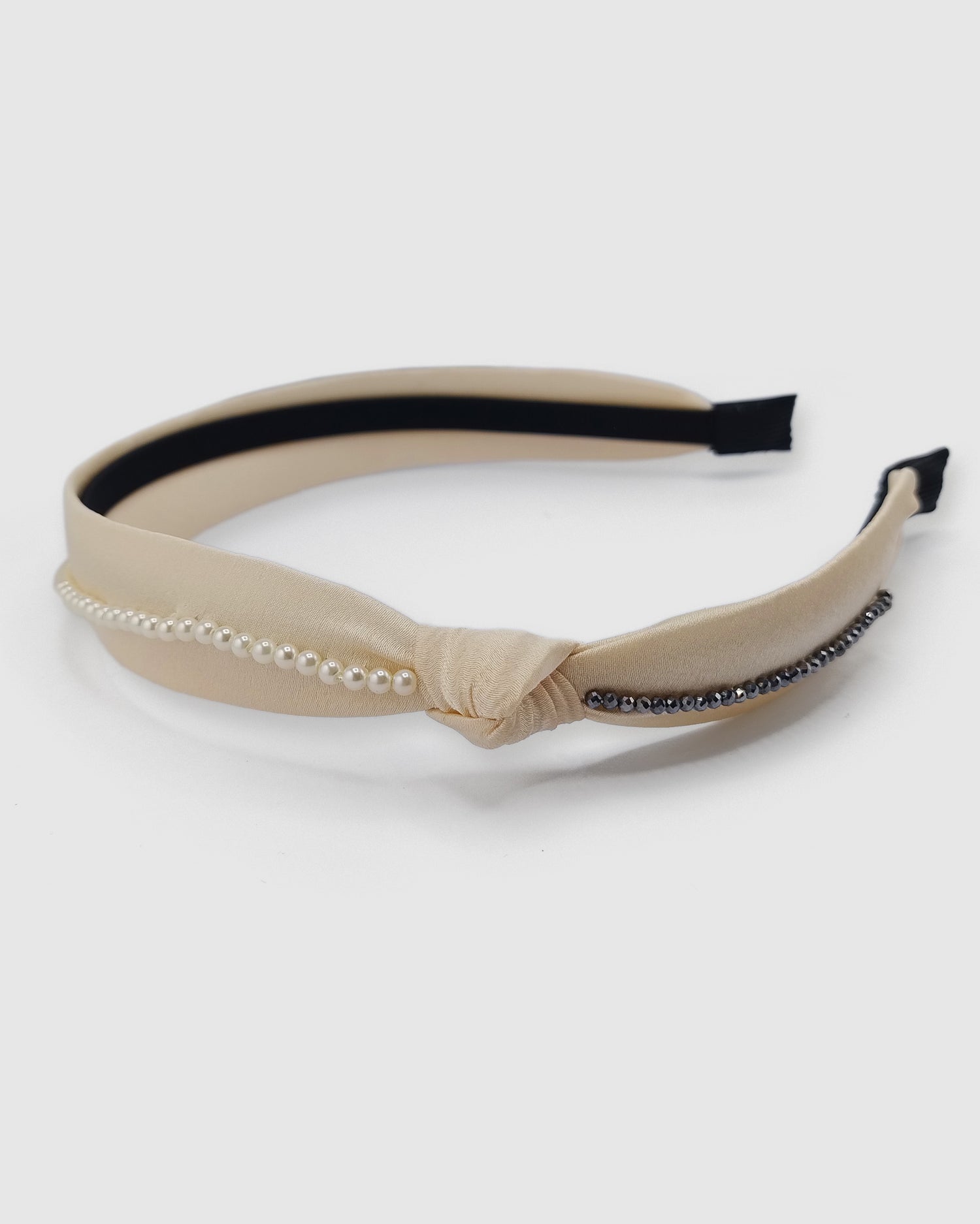 Izoa Harlow Pearl Headband Ivory