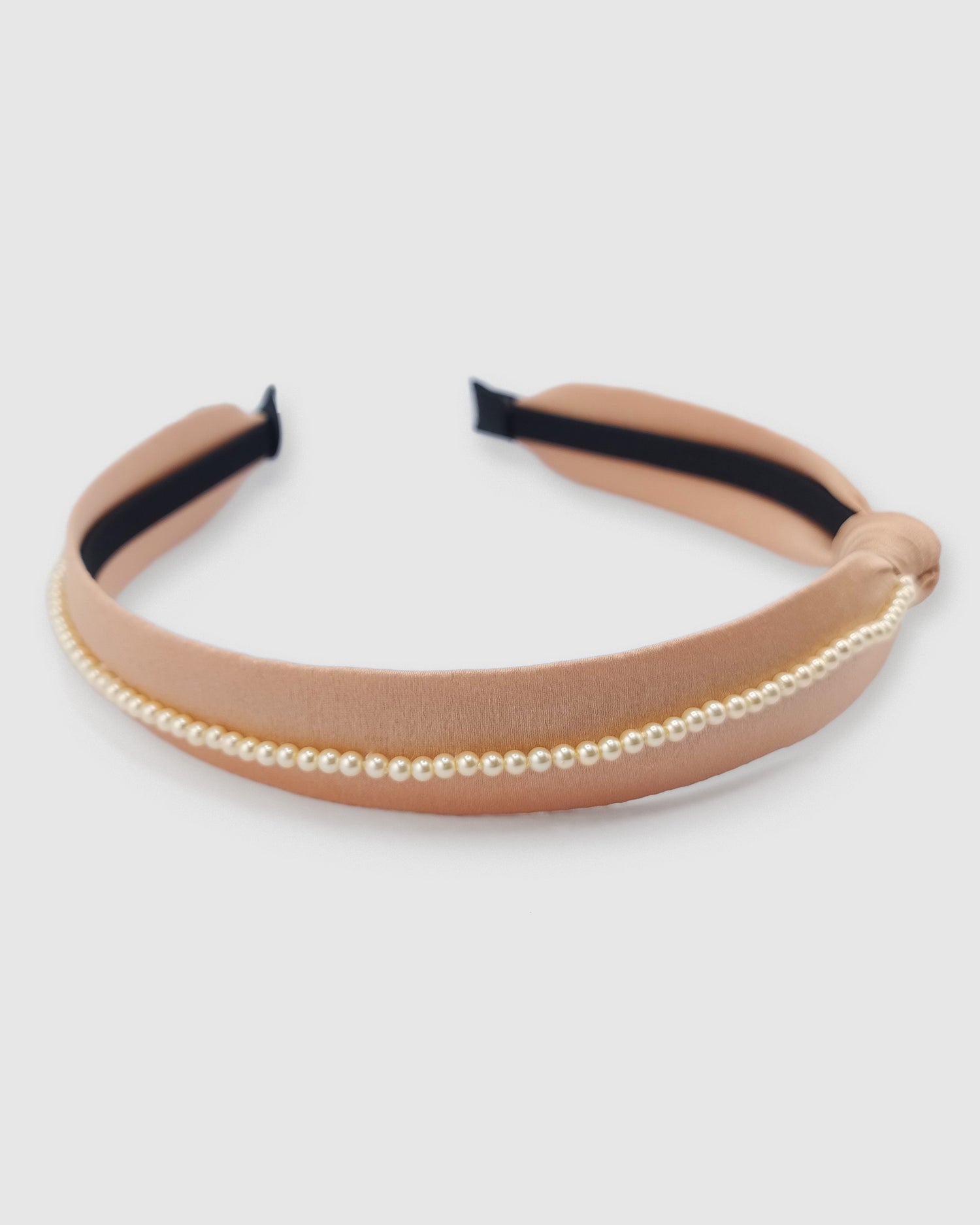 Izoa Harlow Pearl Headband Peach