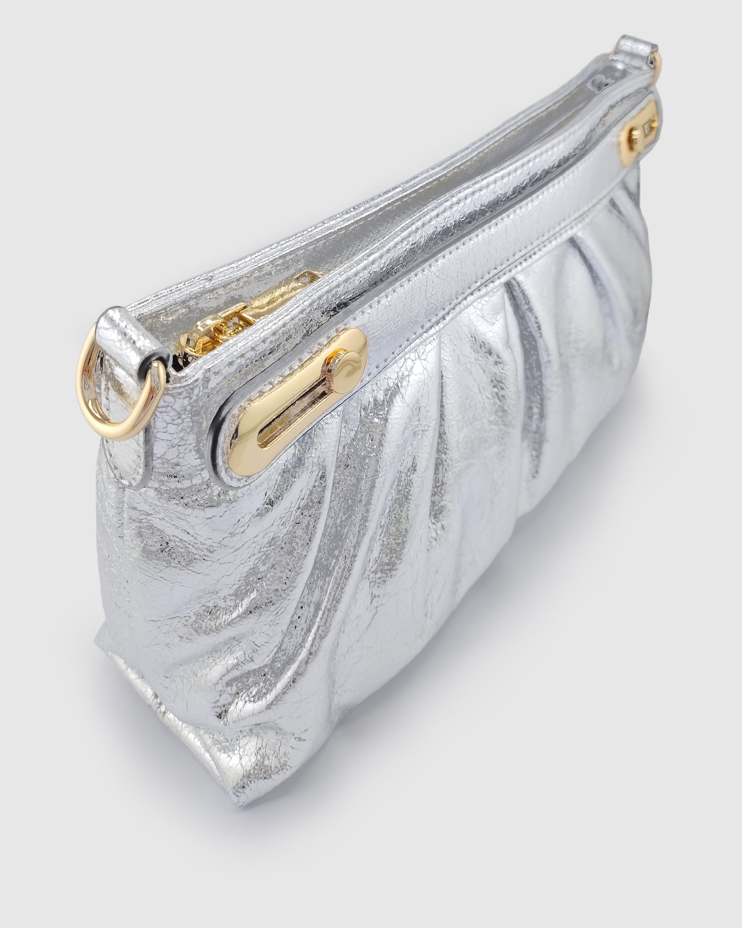 Izoa Amelie Clutch Bag in Silver