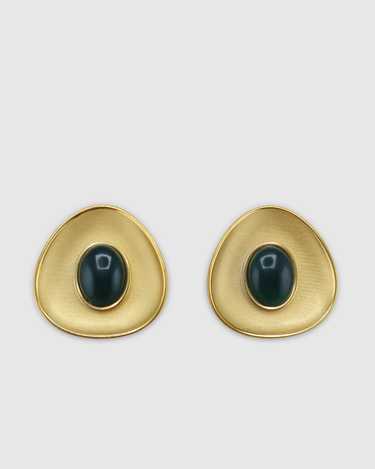 Izoa Heather Stud Earring Gold Green