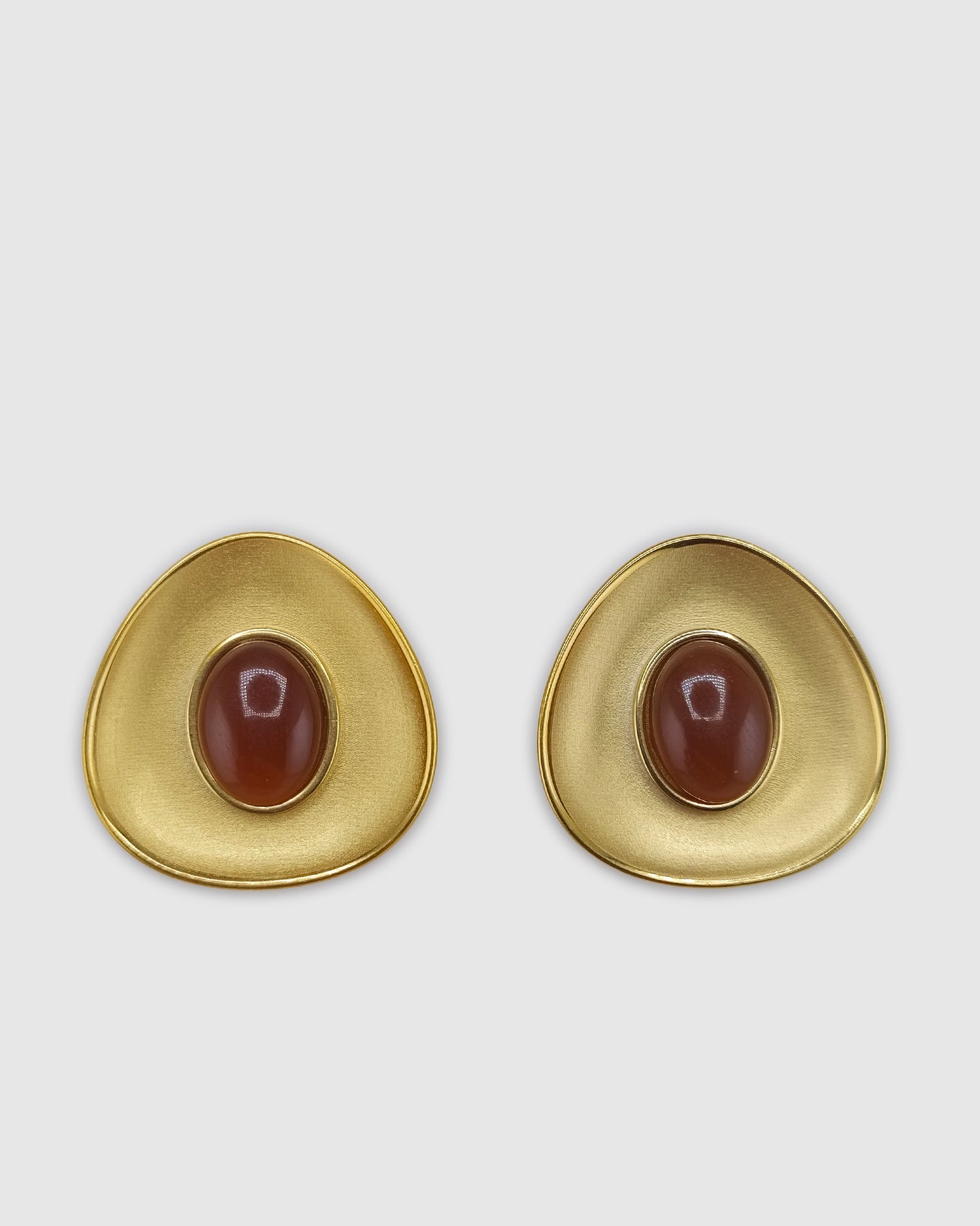 Izoa Heather Stud Earring Gold Red