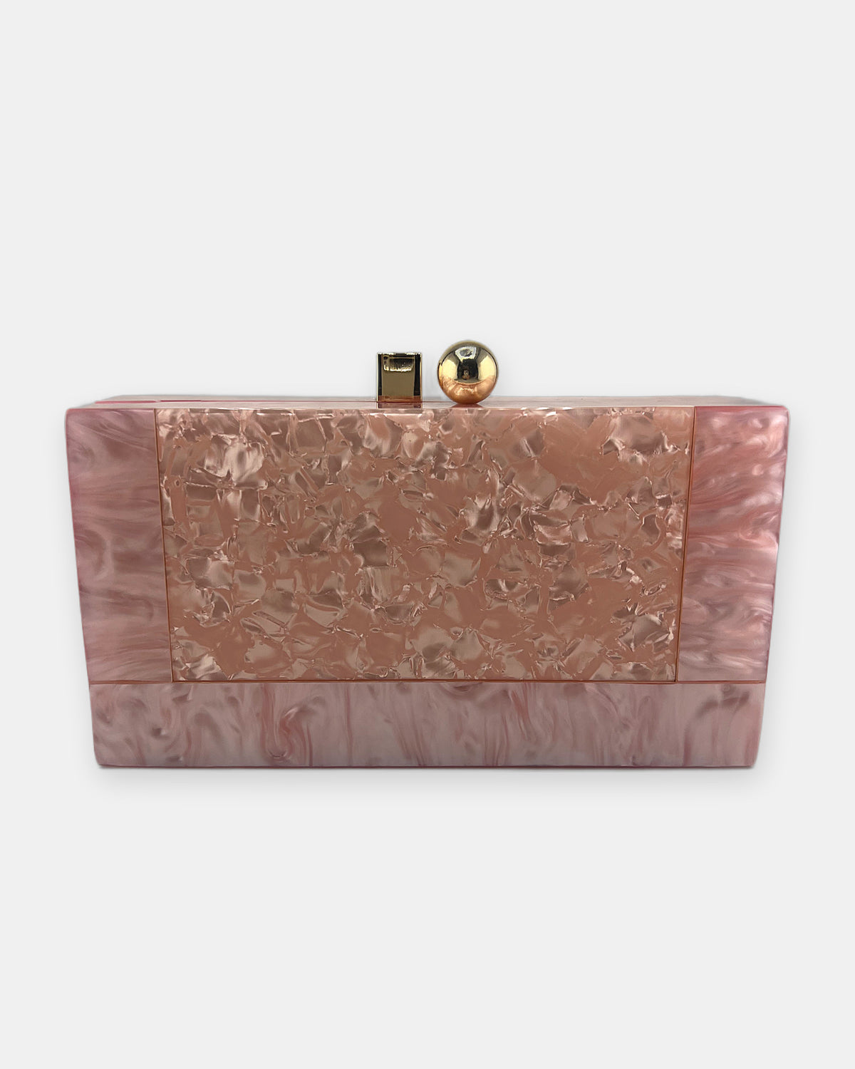 Izoa Brooke Marble Clutch Pink/Pink - front view