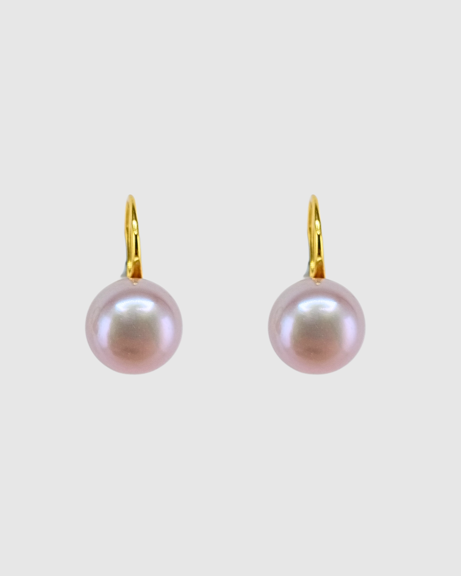 Izoa Cecilia Earrings Purple Freshwater Pearl