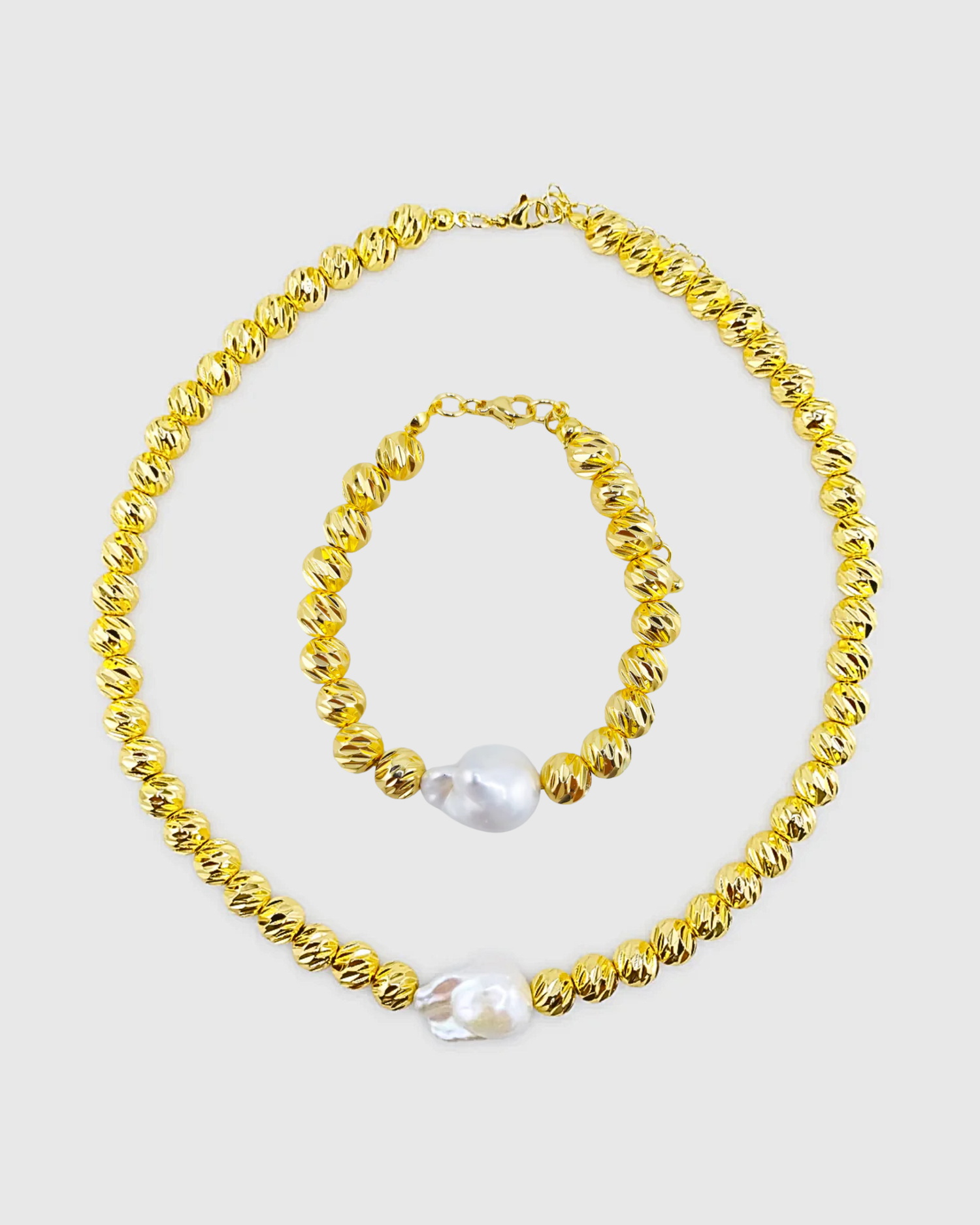 Maia Necklace & Bracelet Gold Bundle