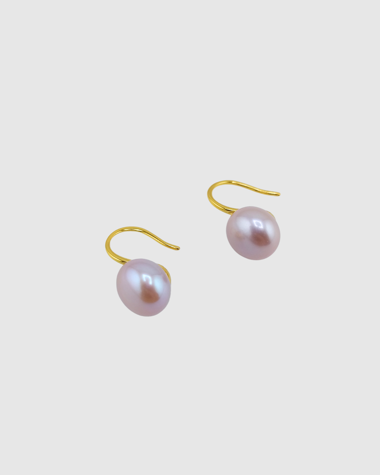 Izoa Cecilia Earrings Purple Freshwater Pearl
