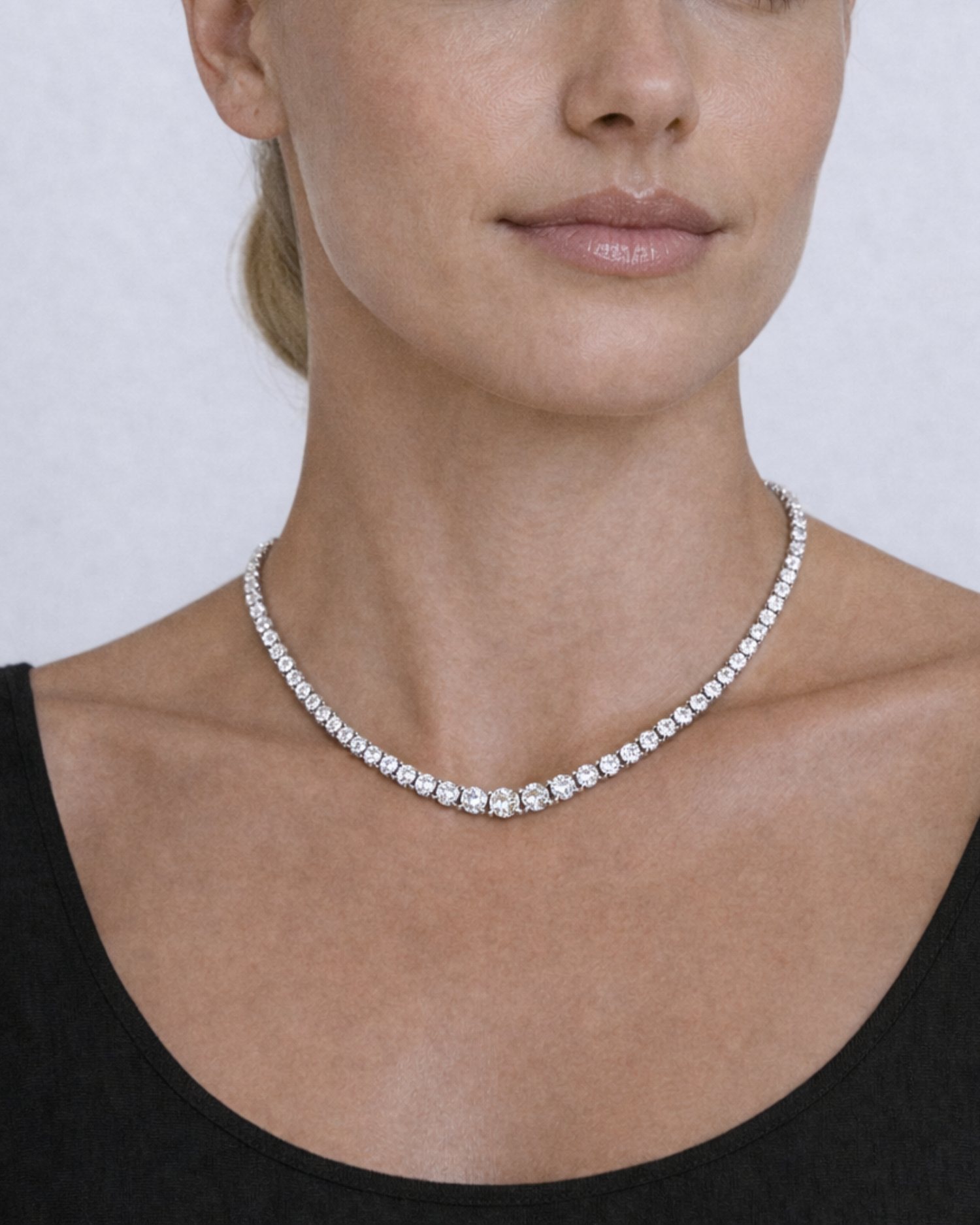 Izoa Taylor Tennis Choker Silver