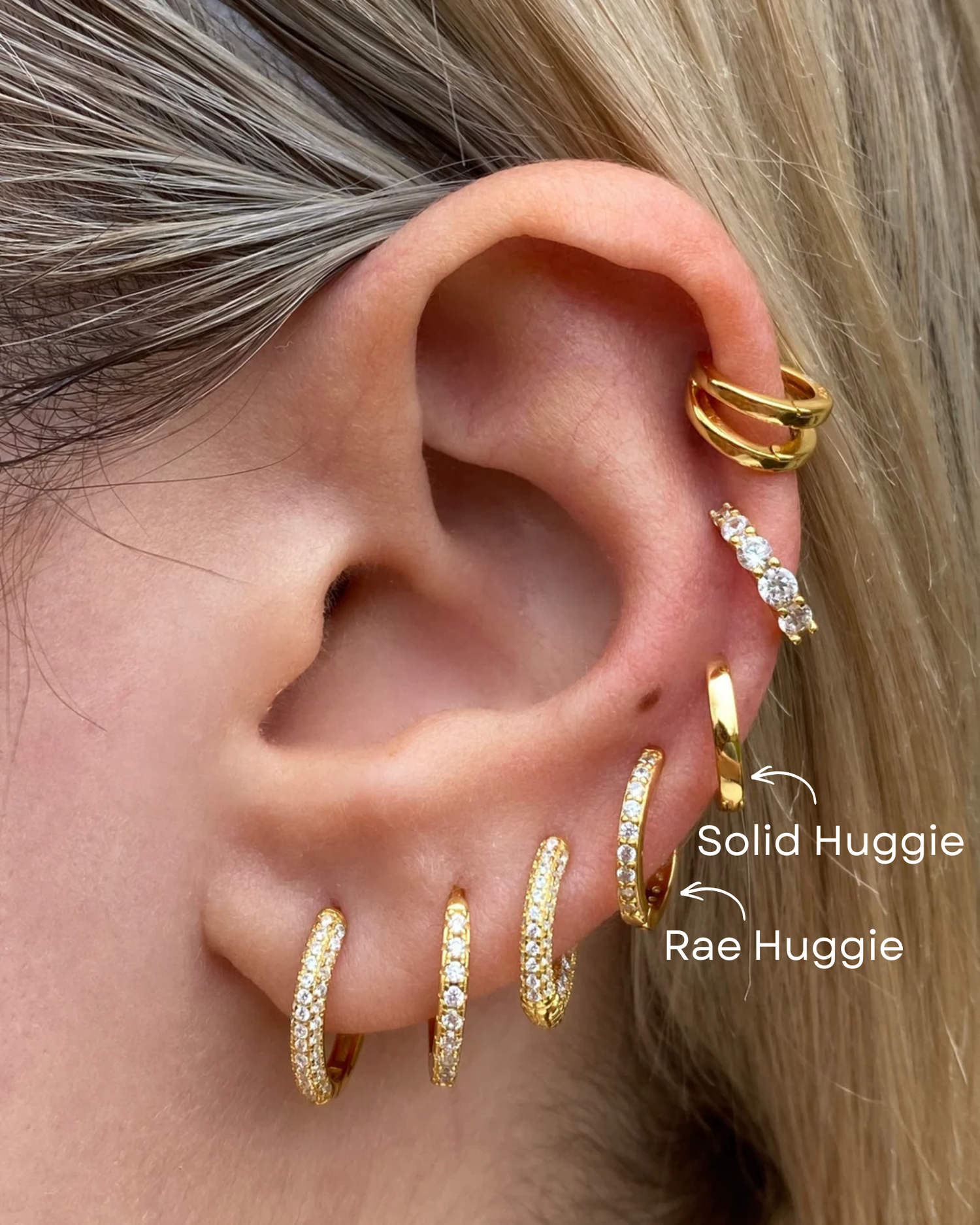Everyday Ear Stack Huggie Bundle