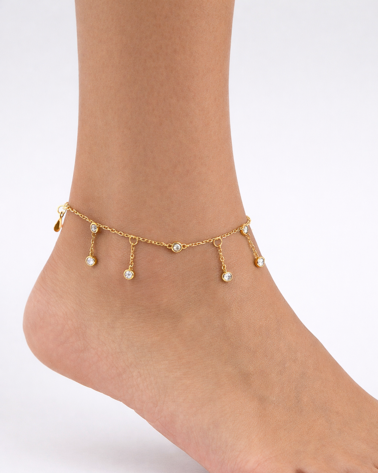 Izoa Mandy Anklet Gold Clear