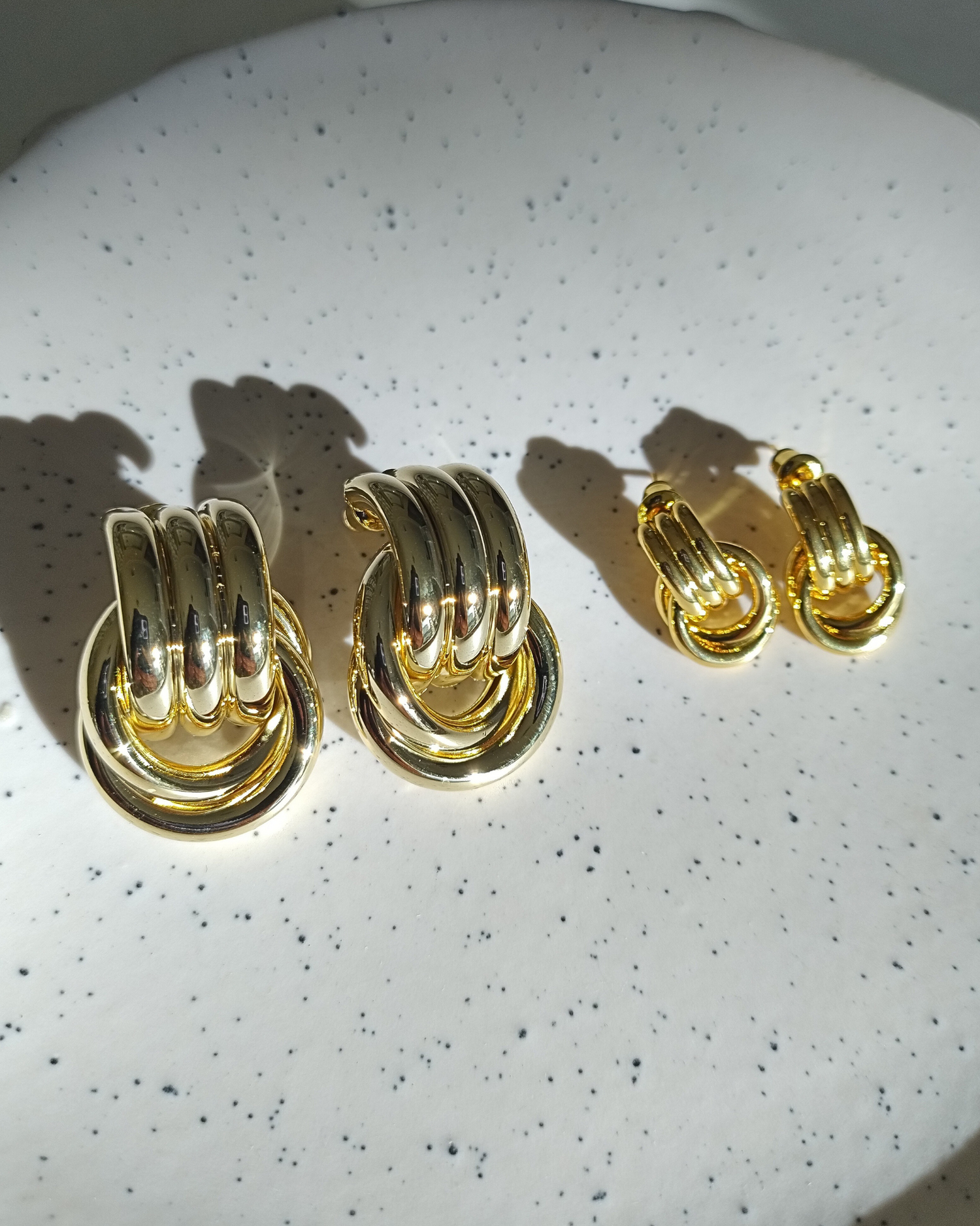 Izoa Mini Fusion Stud Earrings Gold