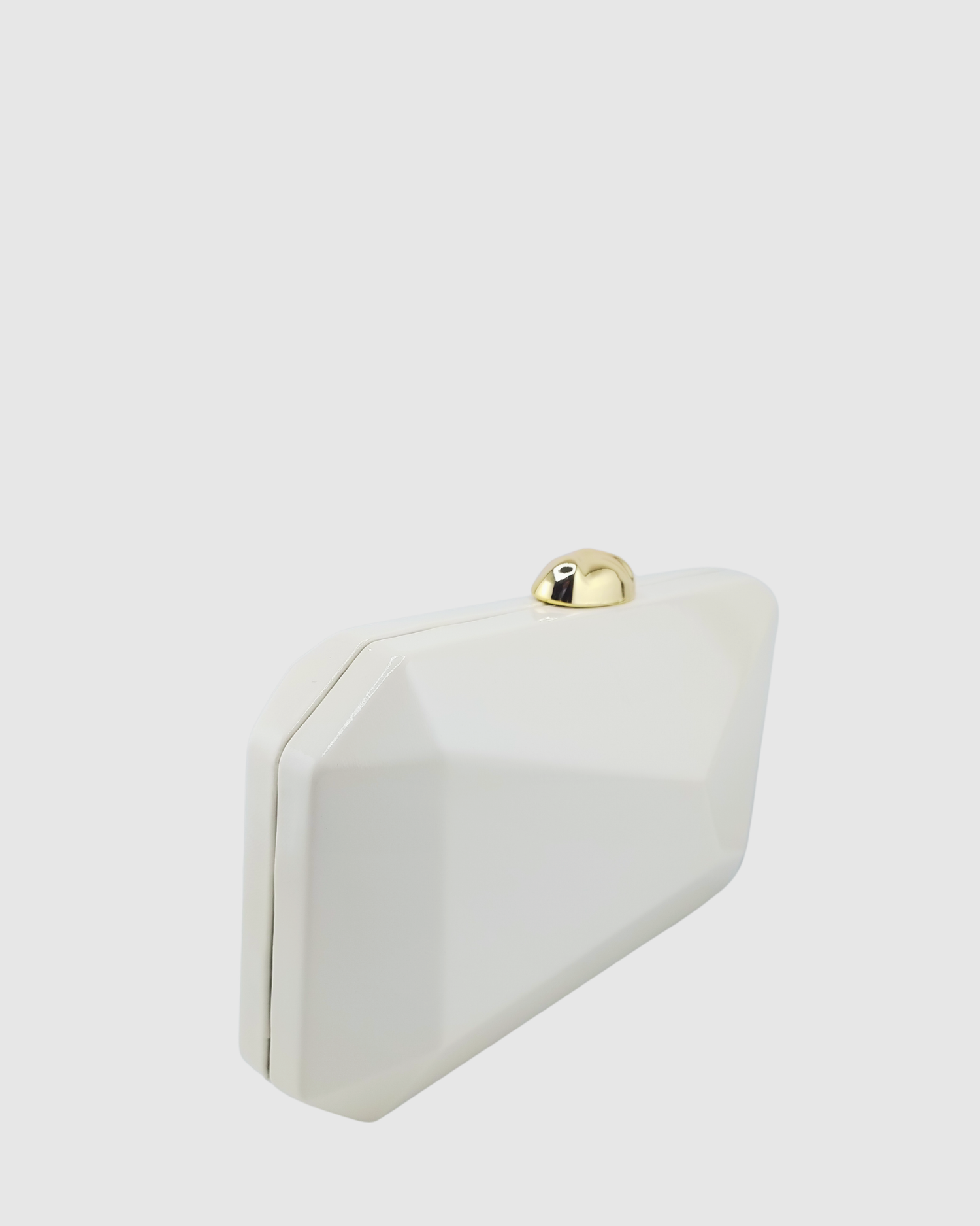Izoa Talia Geometric Clutch Ivory