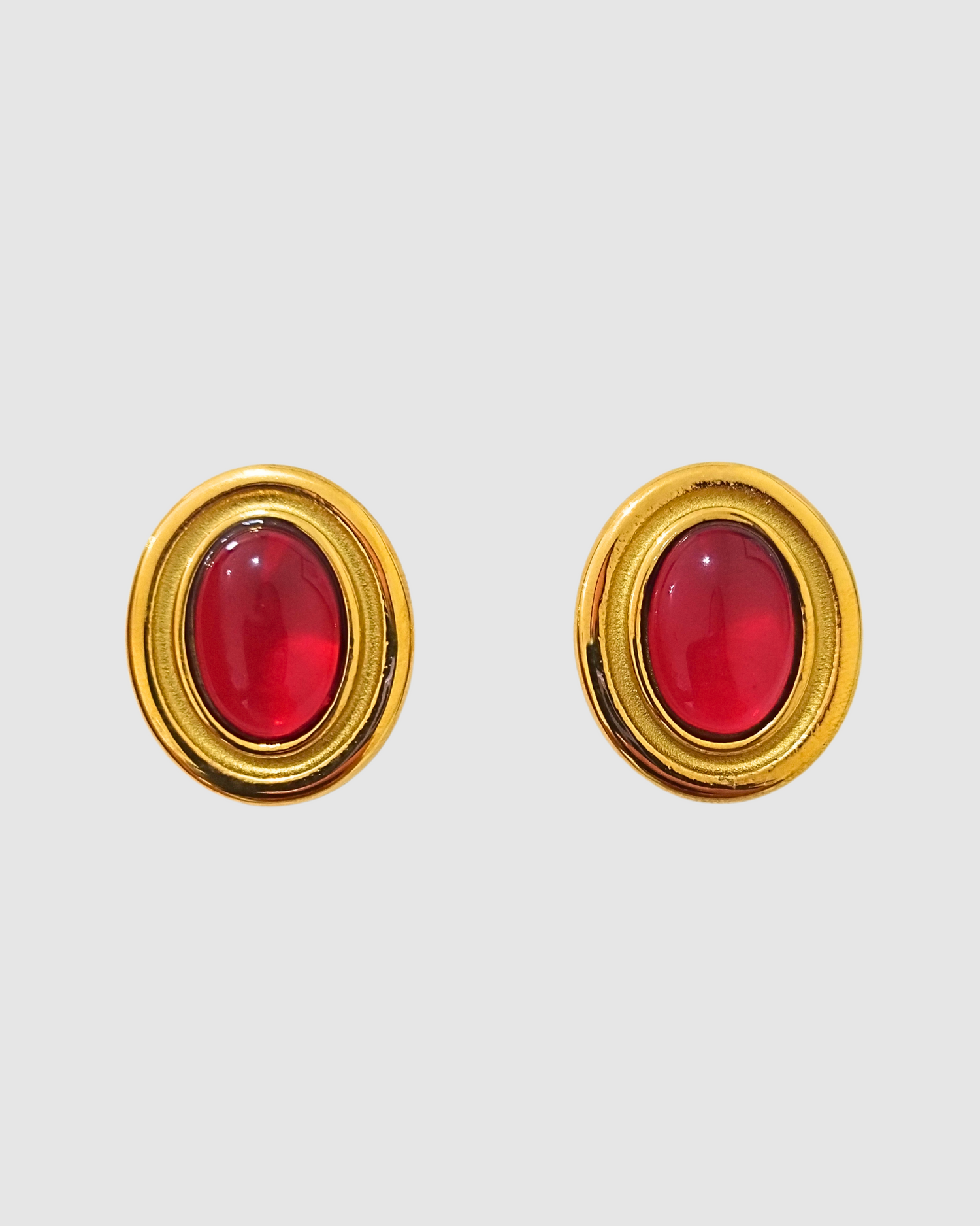 Izoa Lola Stud Earring Red