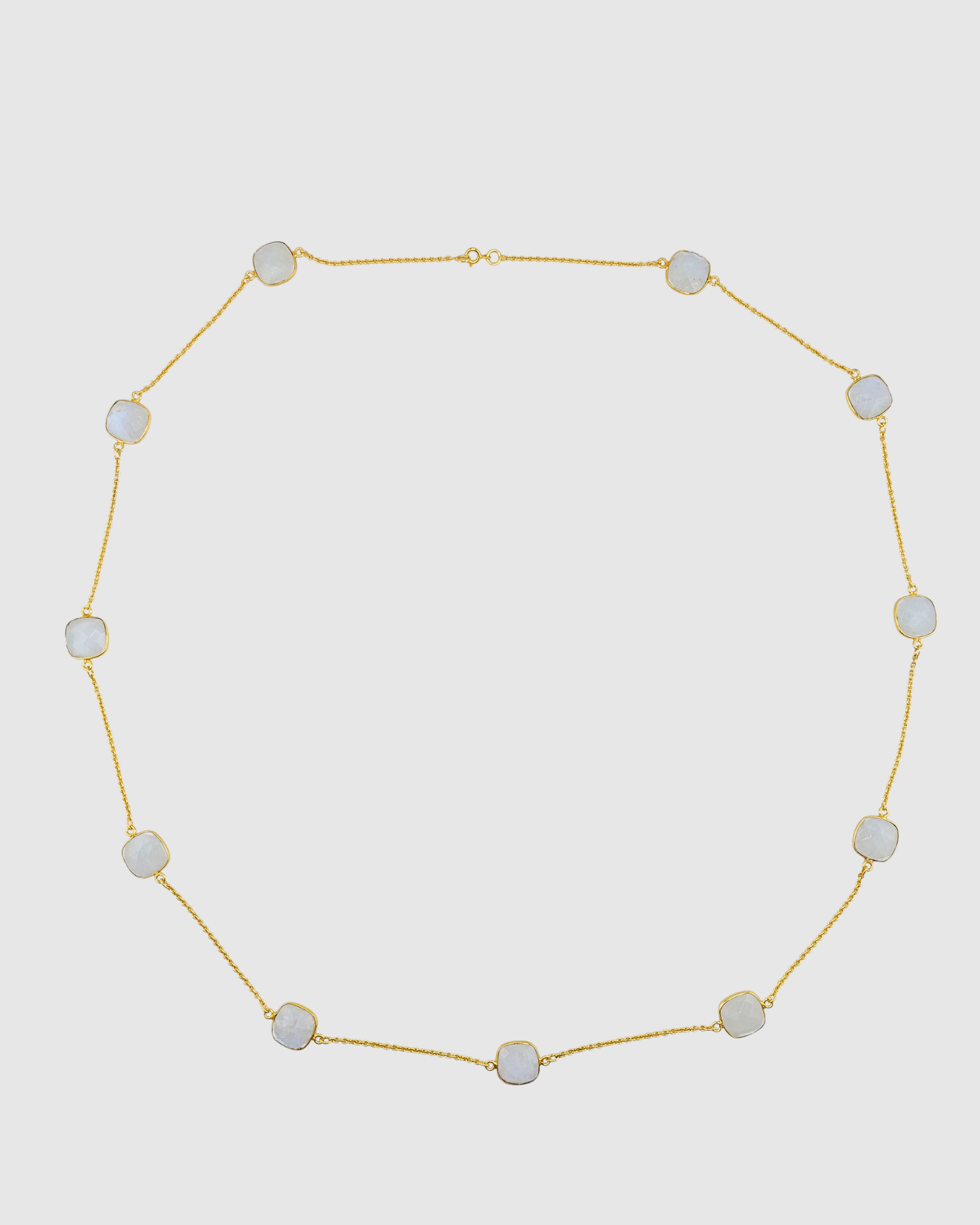 Izoa Luna Gemstone Necklace Clear Gemstones