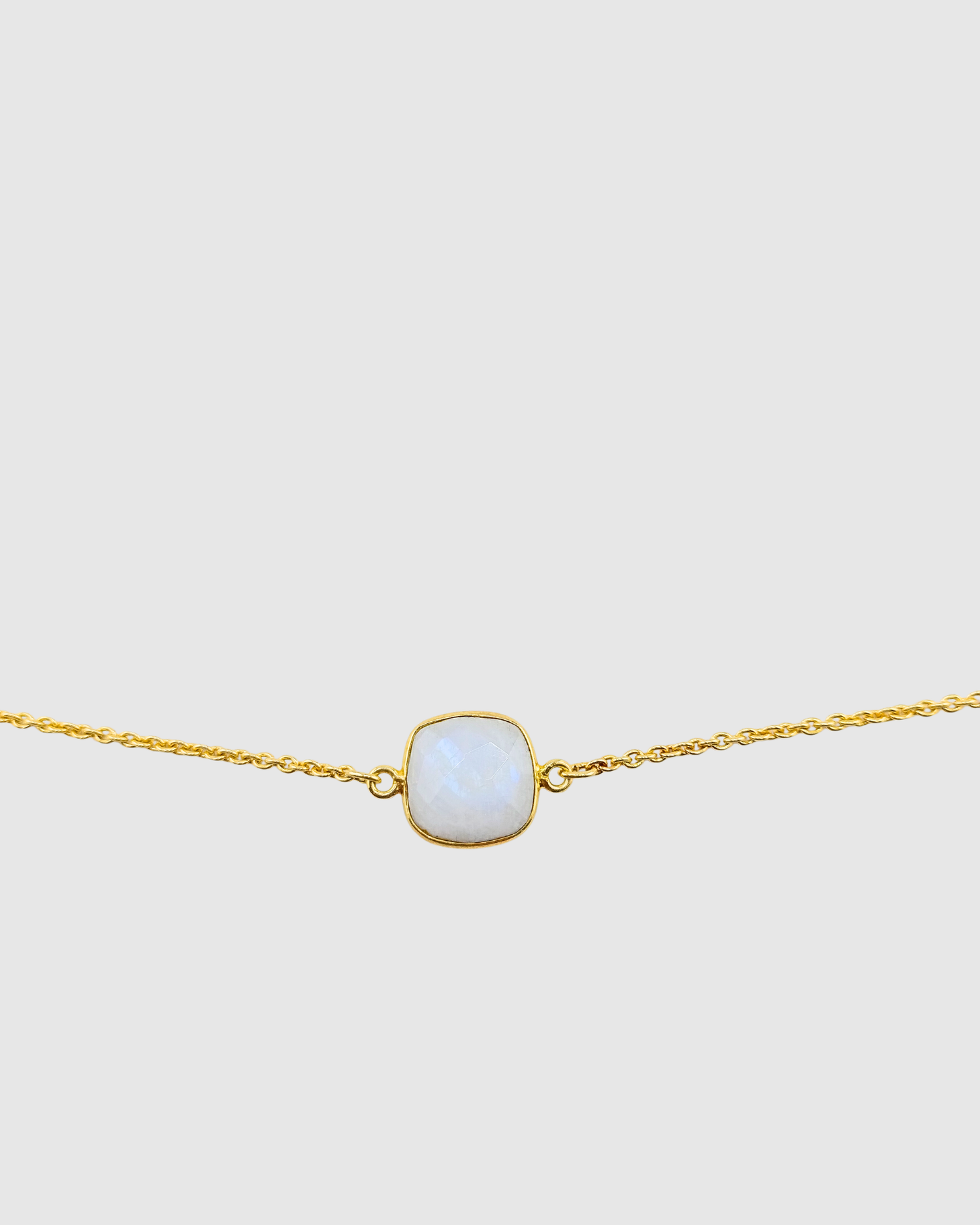 Izoa Luna Gemstone Necklace Clear Gemstones