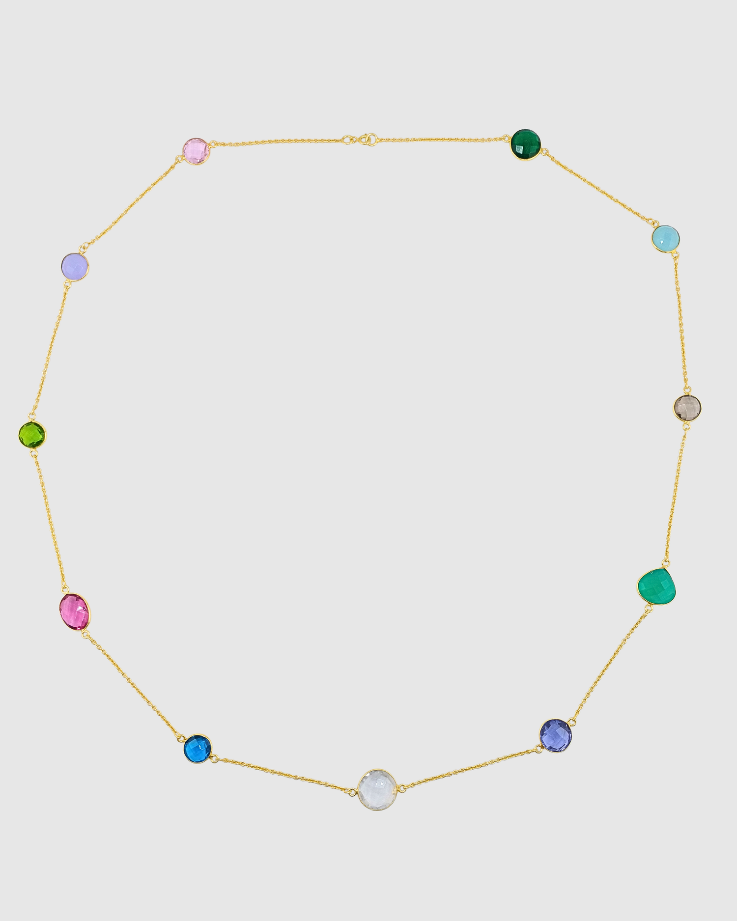 Izoa Luna Gemstone Necklace Multi Gemstones