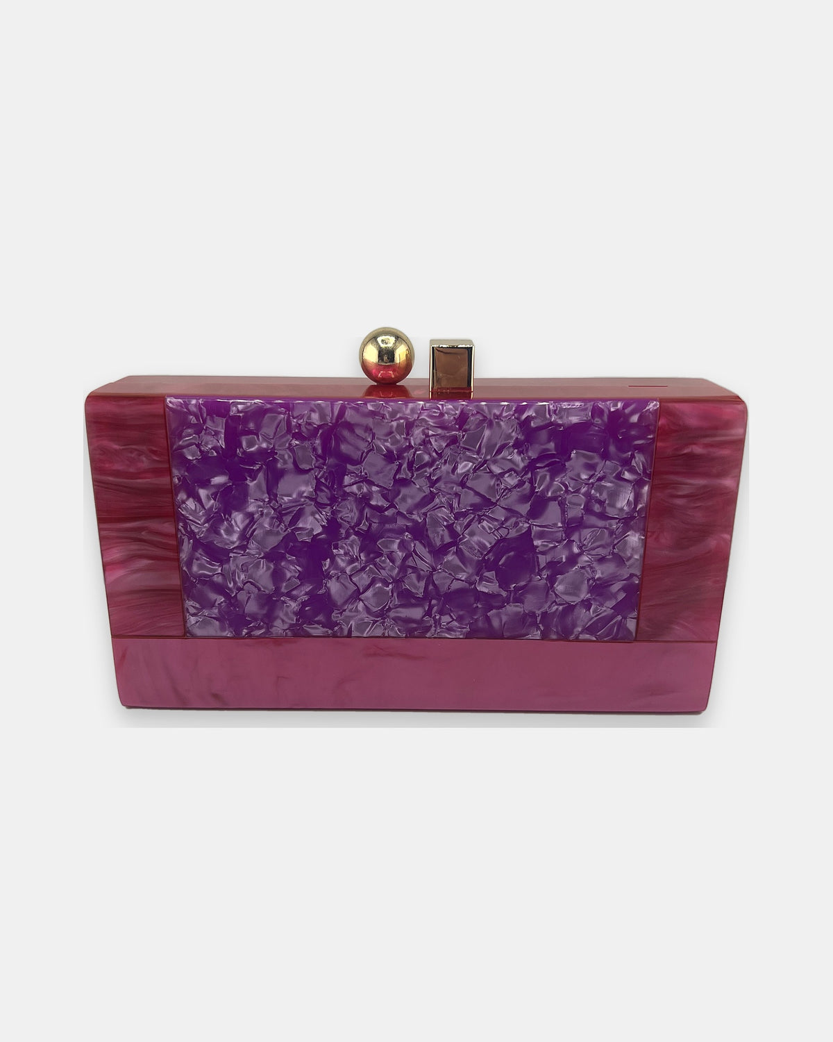 Izoa Brooke Marble Clutch Hot Pink