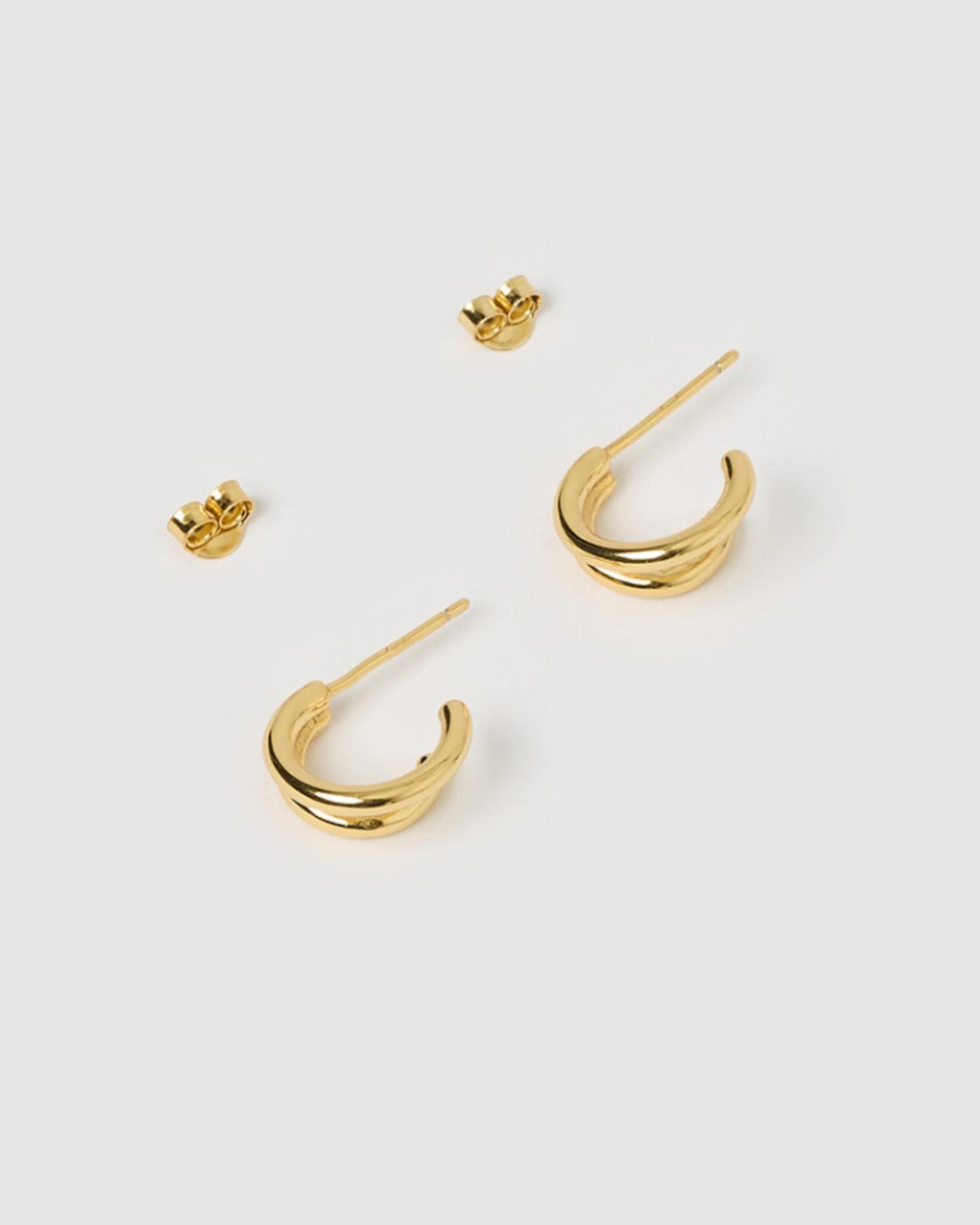 Izoa Olive Stud Earring Gold