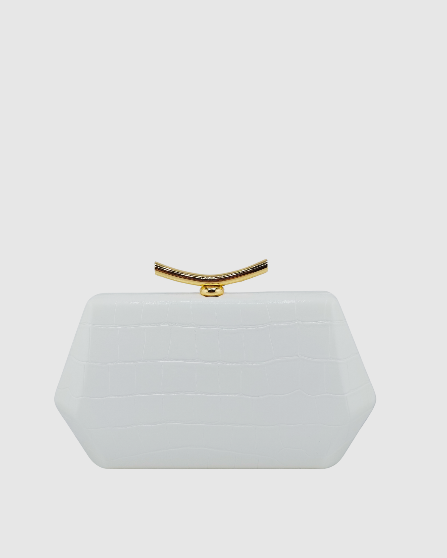 Izoa Paige Clutch White